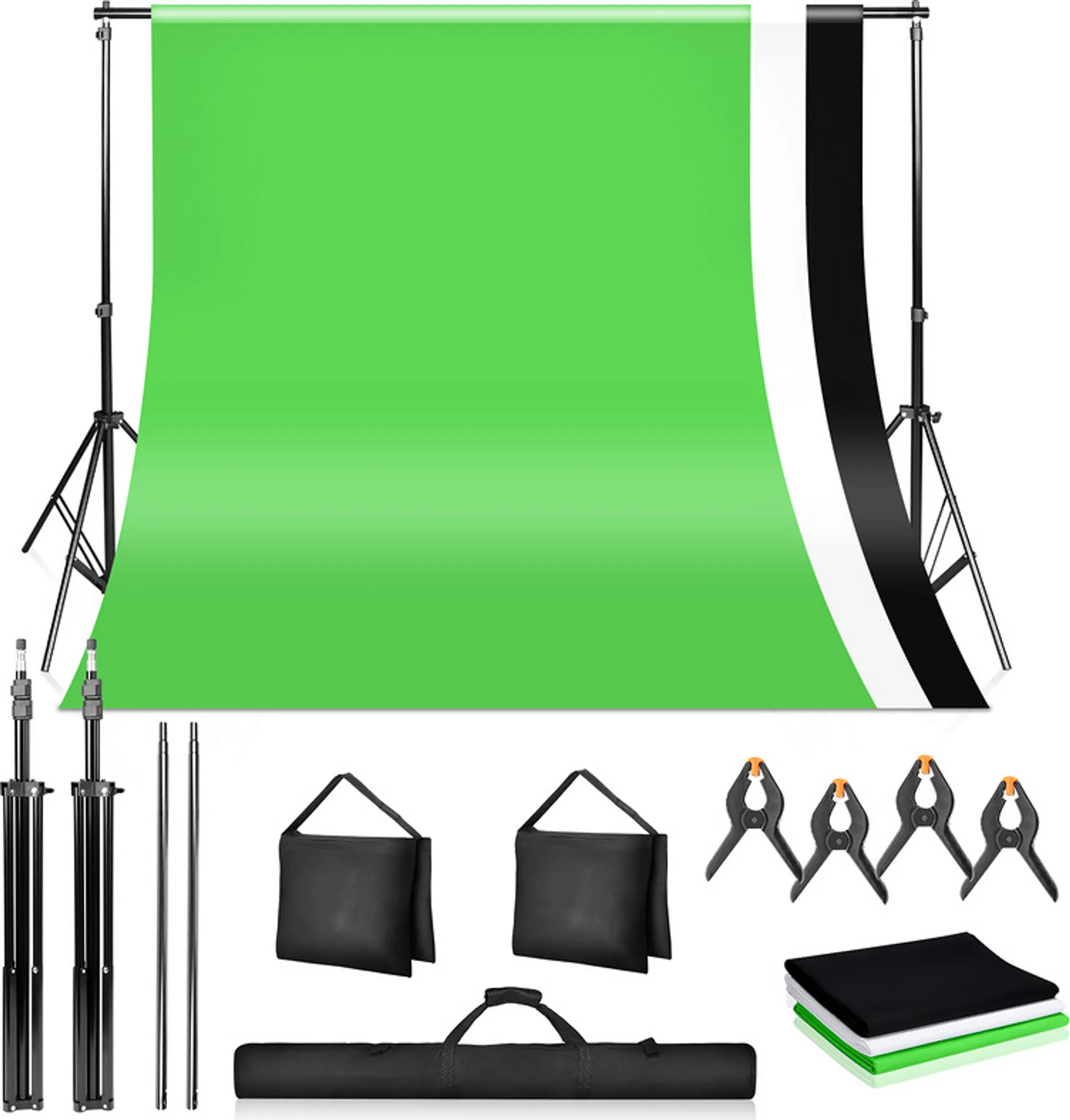 EMART Fotohintergrund-Ständer 2,1x6M Mit Schwerem Sockel – Verstellbar Für Hochzeiten & Events
