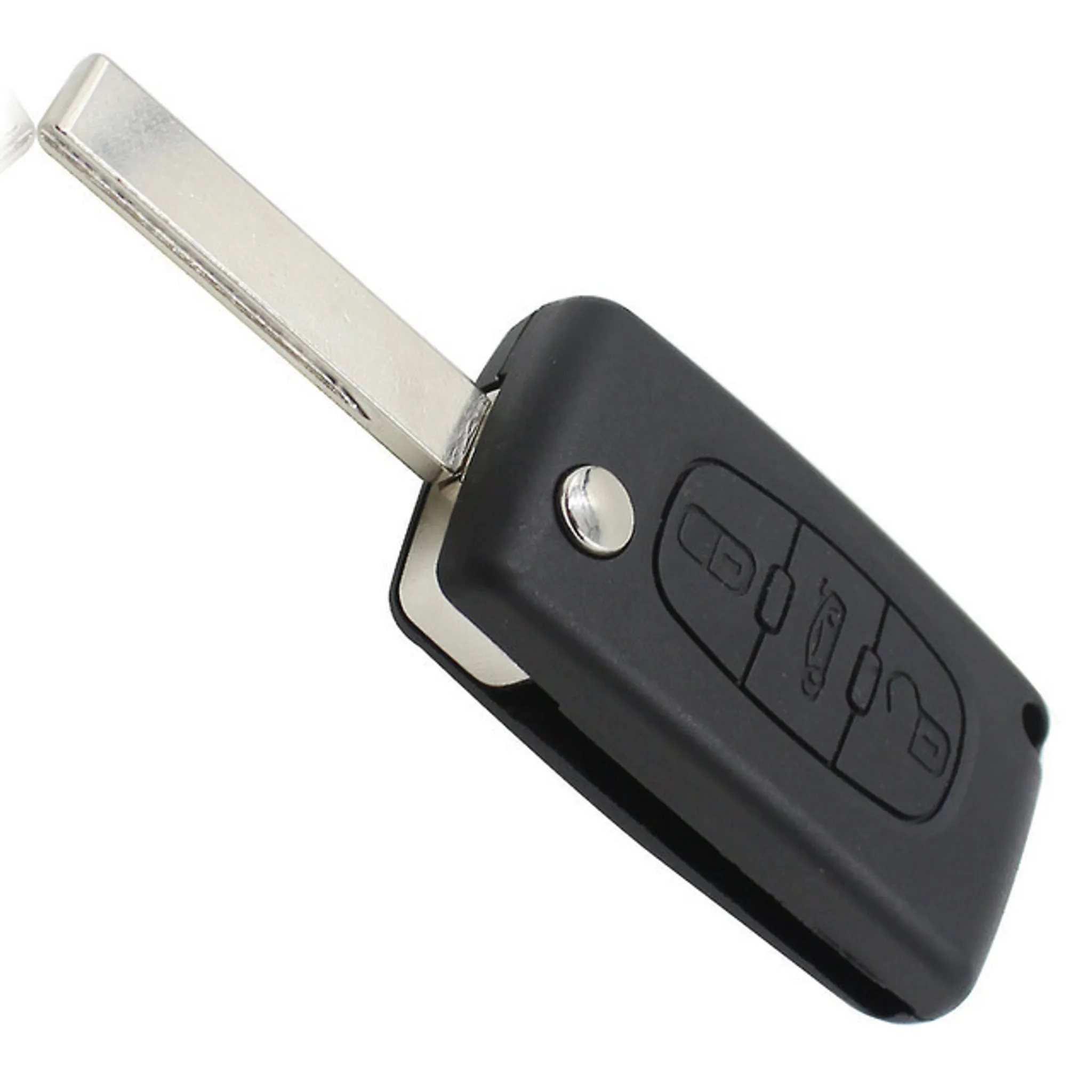 Auto Schlüsselgehäuse 3 Tasten HU83 für CITROëN - C2 C3 C4 C5 C6