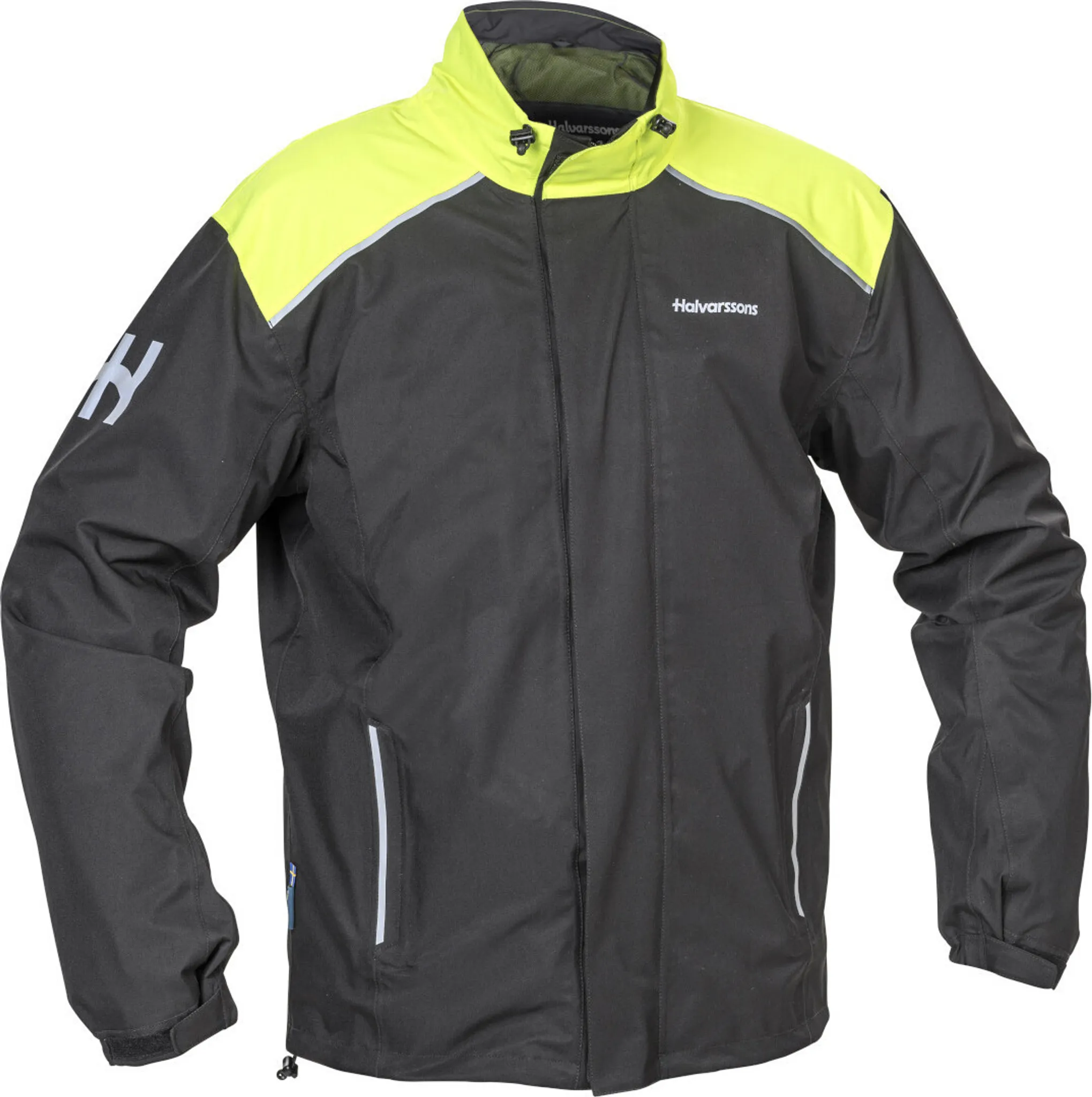Halvarssons Bofallet Motorrad Regenjacke, schwarz/gelb, 3XL
