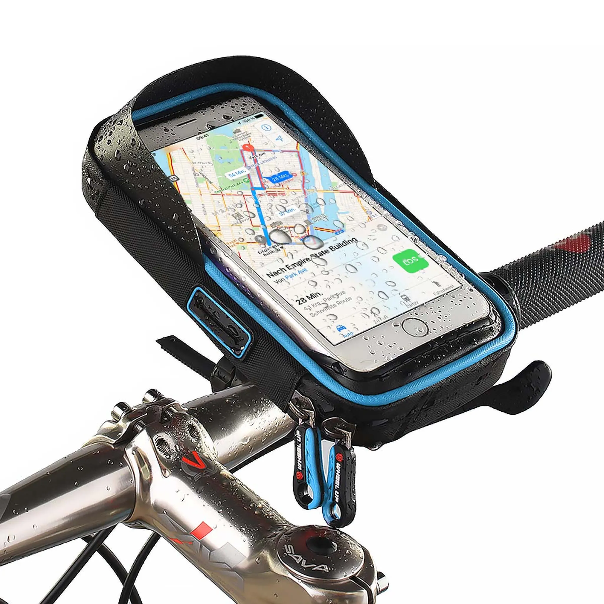 Stabile Halterung für eine Taschenlampe an Fahrrad oder Roller