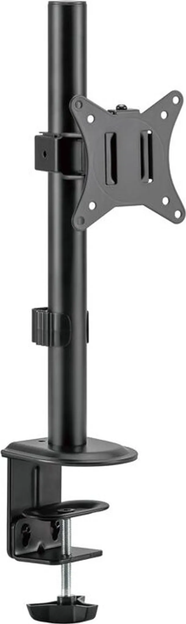 WALI Supporto per monitor a 1 monitor, regolabile in altezza, supporto per monitor con VESA da 75 a 100, completamente regolabile fino a 32 pollici (MF001), nero