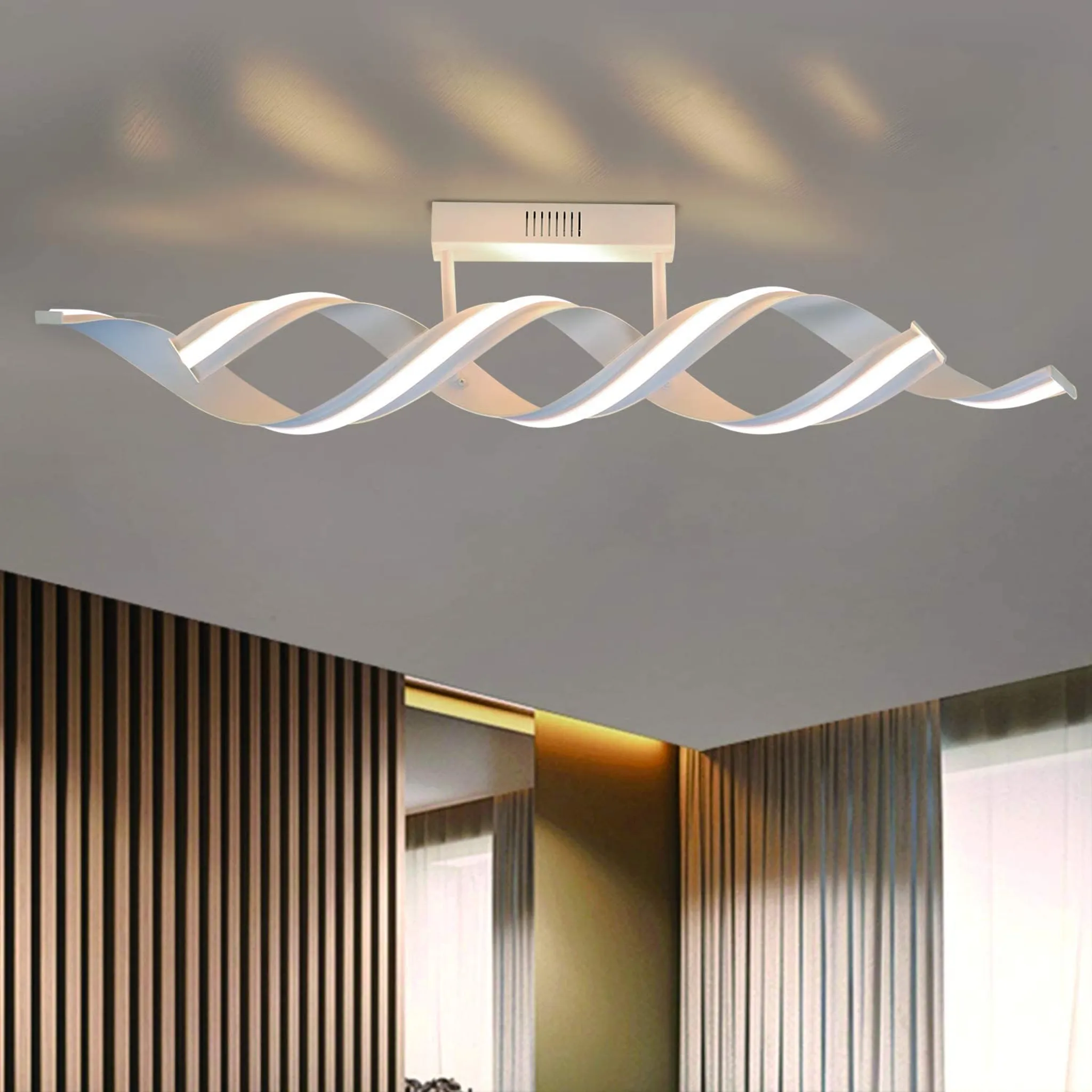 Moderne LED Spirale Tisch Licht Schreibtisch Nacht Lampe Acryl