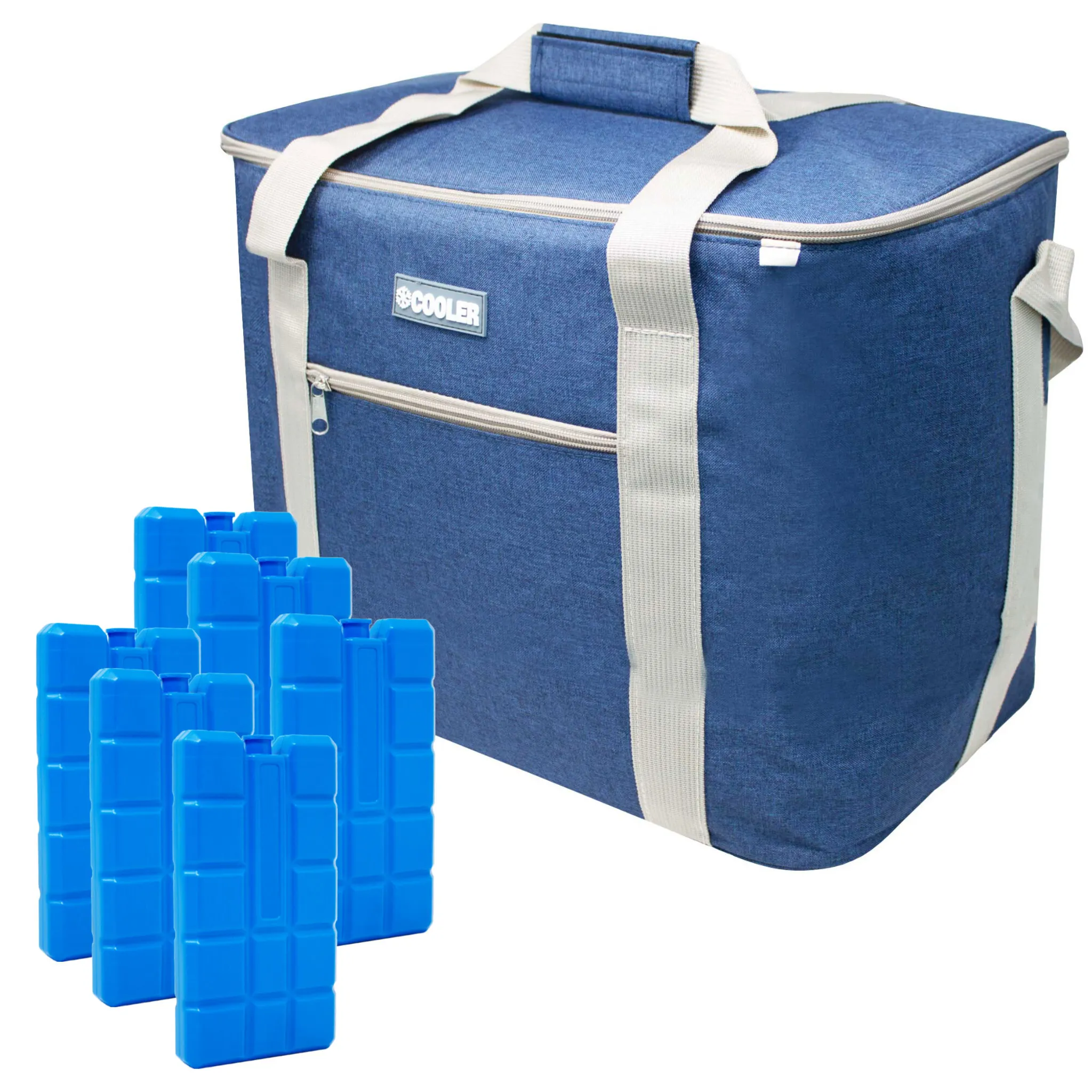 Meori Auswahl Meori Kühltasche mit Flascheneinsatz Thermotasche  Isoliertasche Kühlbox Marine Blau