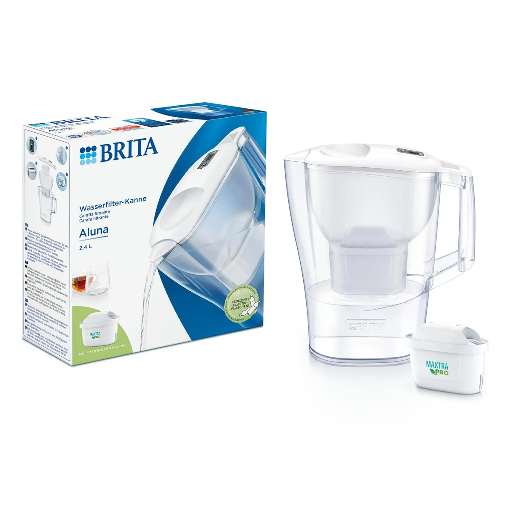Brita weiß Aluna Wasserfilter-Kanne 2,4L