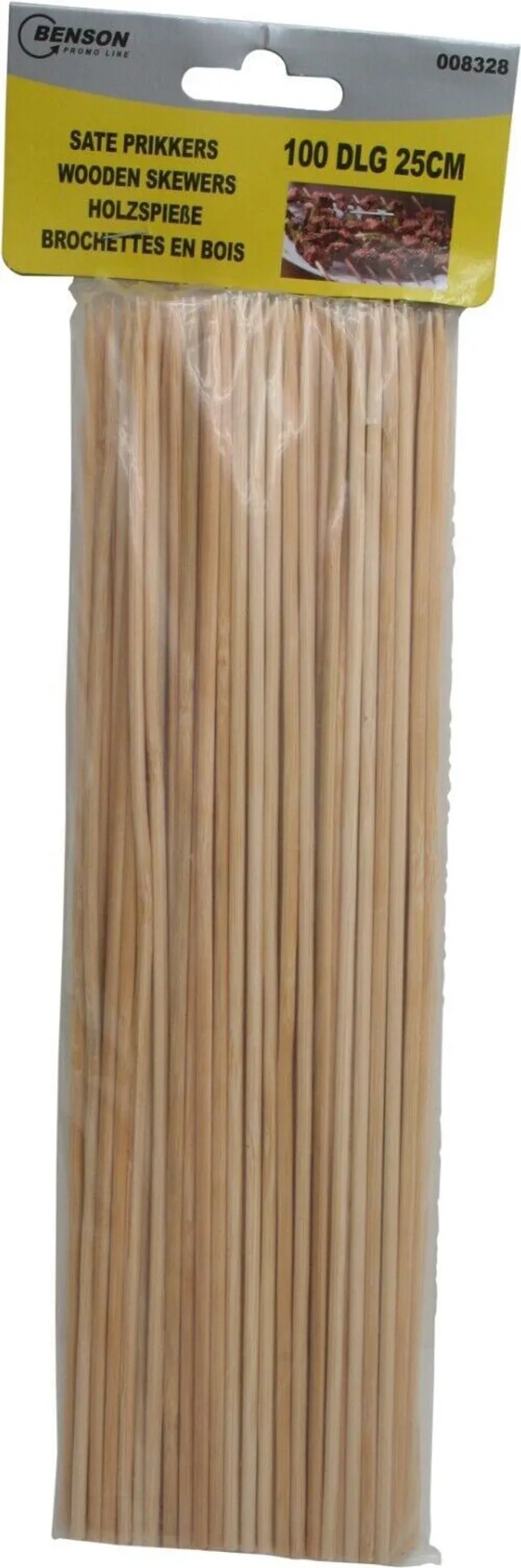 100 Stck Holz Schaschlikspiee 20cm - Natrliche Bambus Spiee 4mm,  Perfekt Fr Grill, Party Snacks & Fingerfood