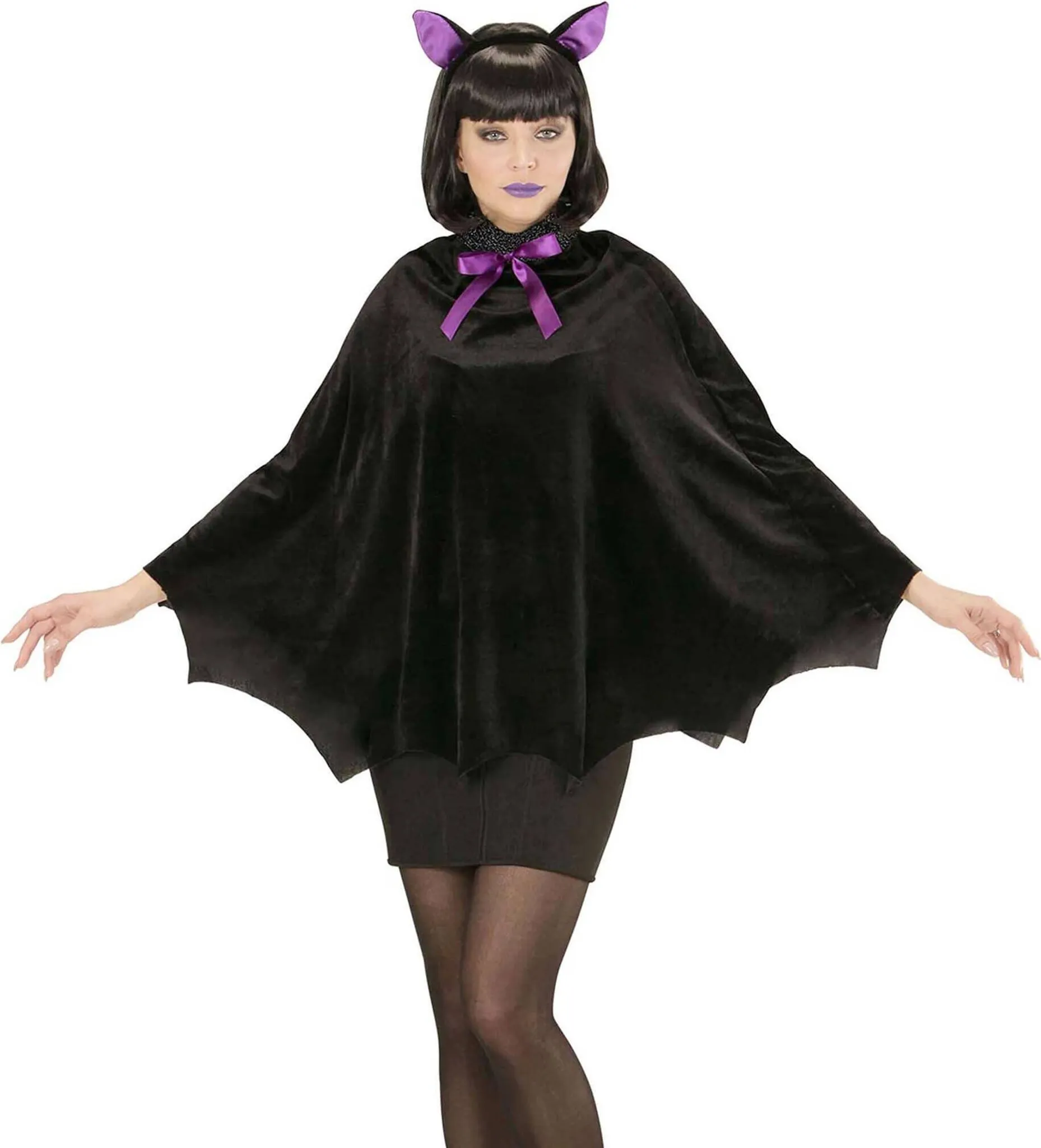 W WIDMANN MILANO Skelett Umhang Mit Kapuze – 150 Cm, Für Halloween & Kostümpartys