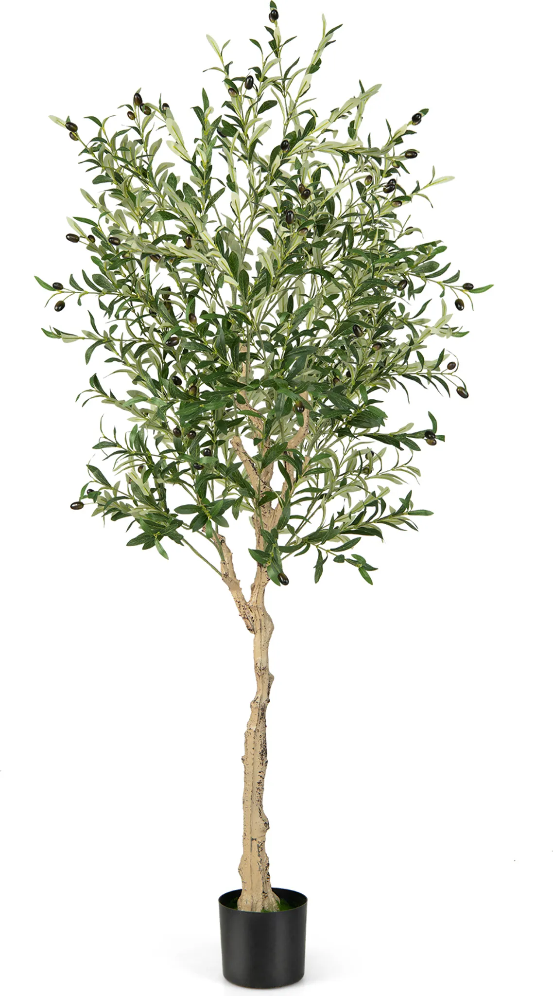COSTWAY 1er Knstliche Olivenbaum, 182cm Kunstpflanze im