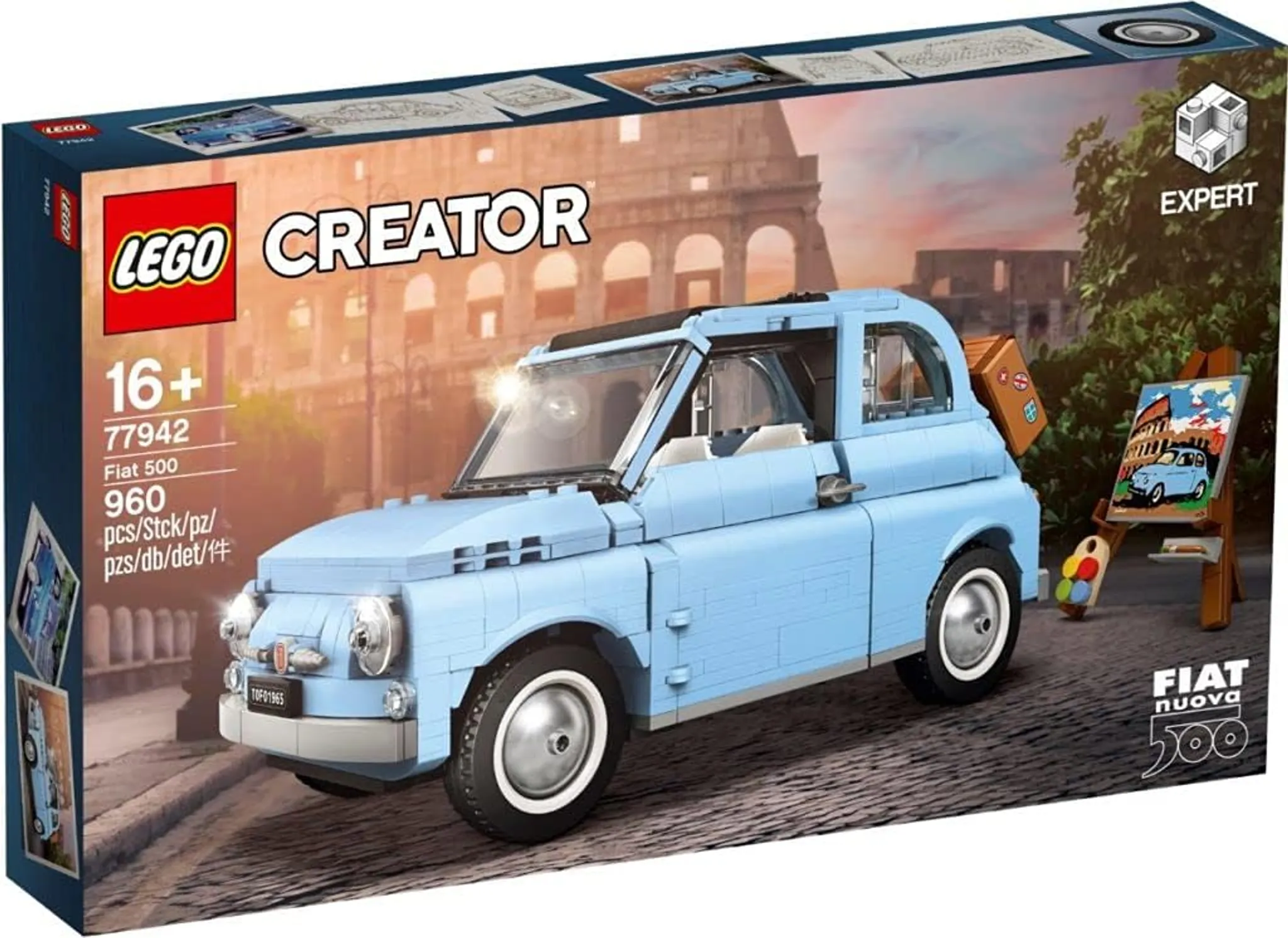 Lego Creator Expert Fiat 500 Light Blue