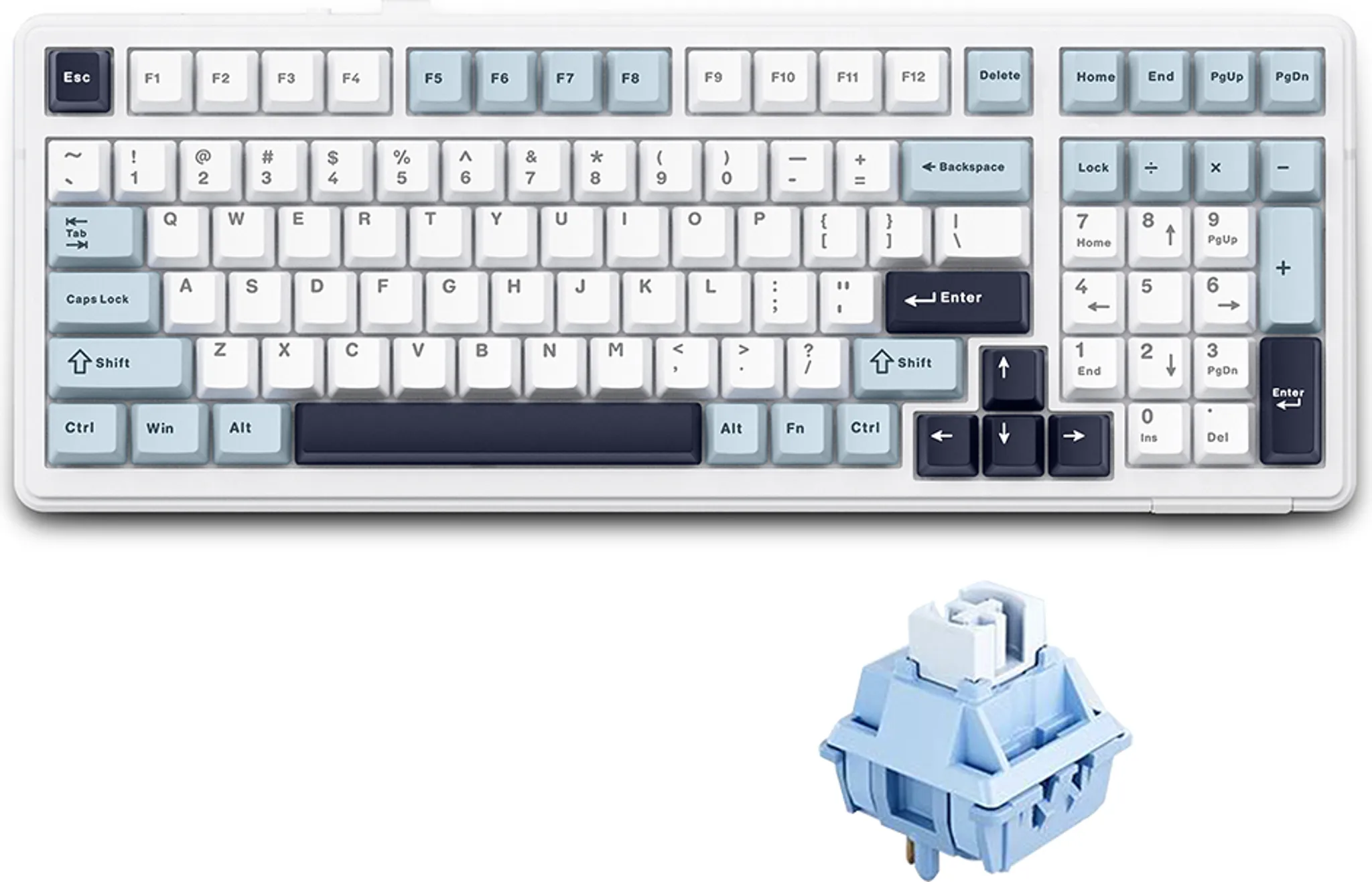 MageGee Tastiera Meccanica Gaming 75% - Retroilluminazione RGB, Hot-Swap, Silenziosa, Grigio Scuro - Foto 9