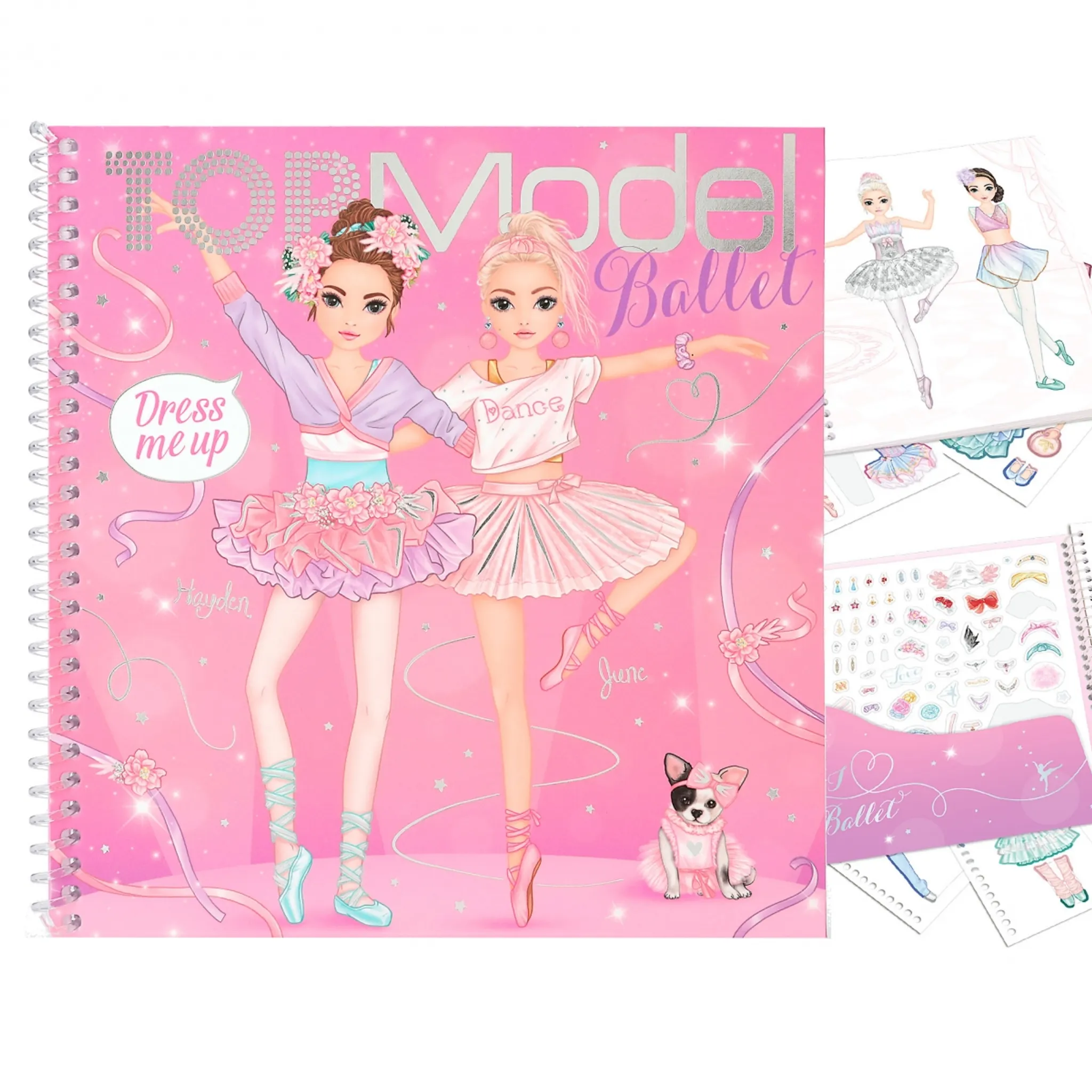 12721 TOPModel Holiday Dress Me Up Sticker Book with 24 Pages to Create  Chic Outfits, Colouring Book with 11 Sticker Sheets