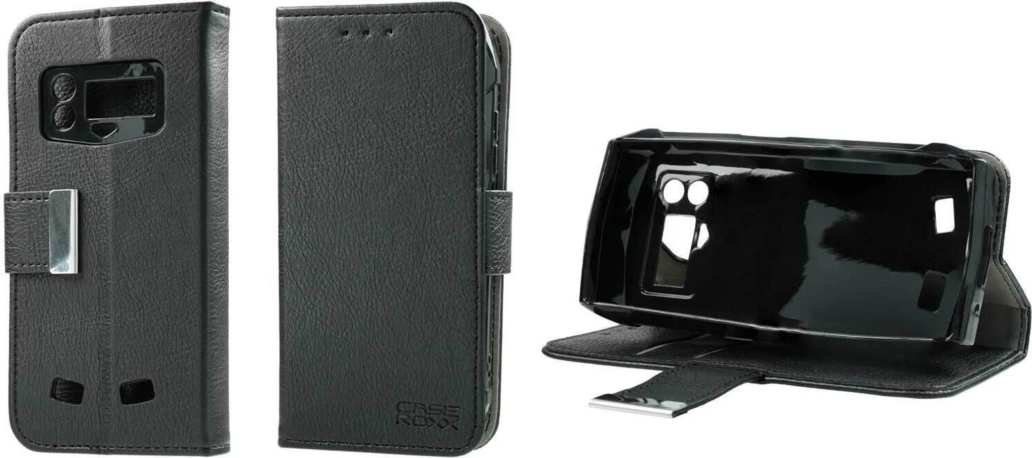 Caseroxx Set Custodia Bookstyle + Protezione Schermo Per Doro 8040/8042 - Finta Pelle Rossa