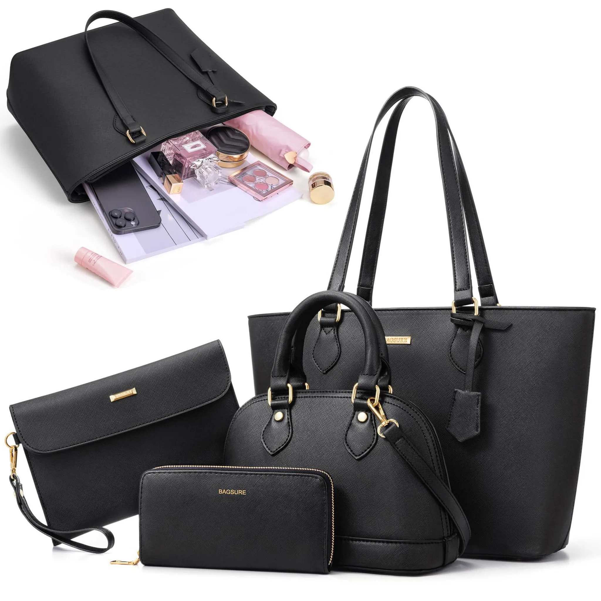 Damen Handtasche Elegant – Mittelgroße Umhängetasche Aus PU-Leder, Krokoprägung, In Blau, Für Büro & Freizeit