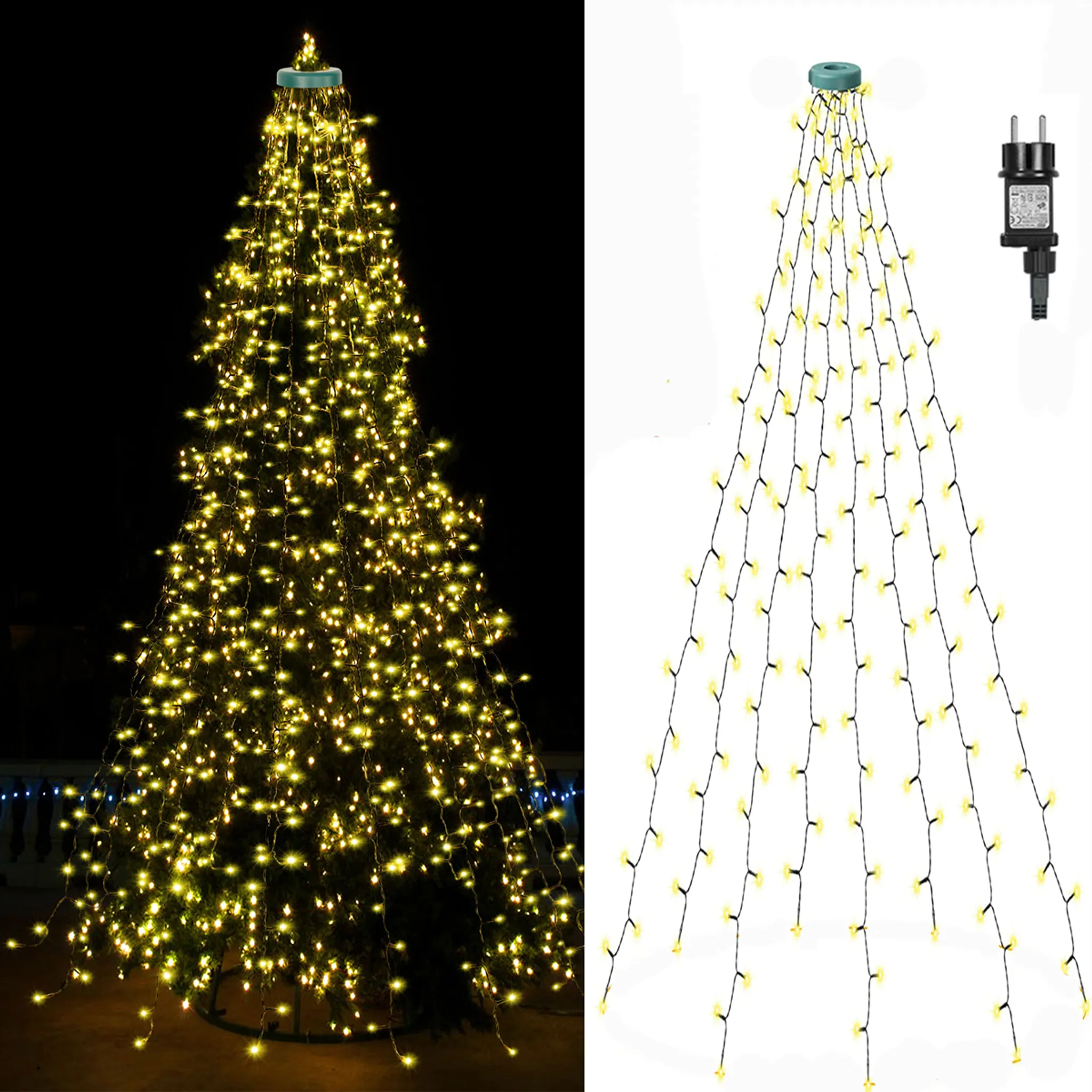 3m LED Weihnachtsbaum Lichterkette mit Timer