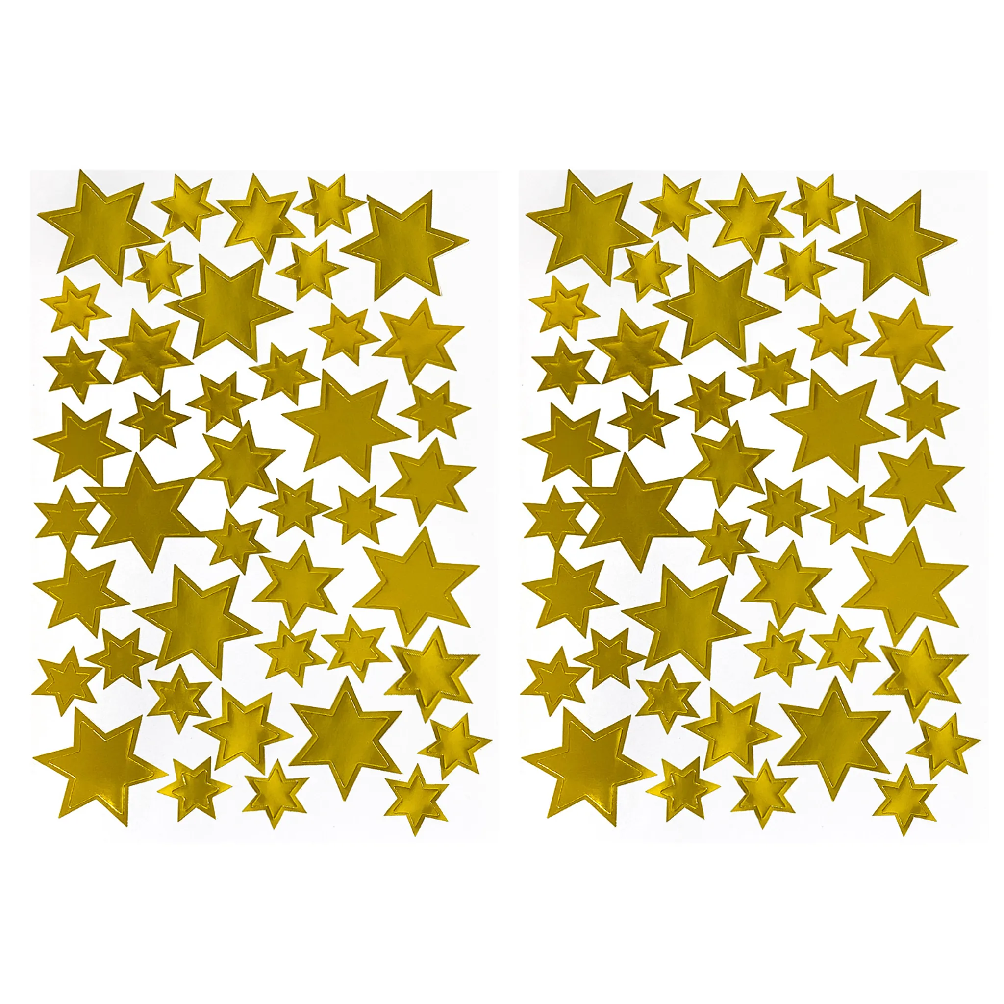 Oblique Unique 86 Sterne Sticker Stern Aufkleber für Weihnachten  Weihnachtsdeko Geschenkdeko Basteln Glänzend - gold