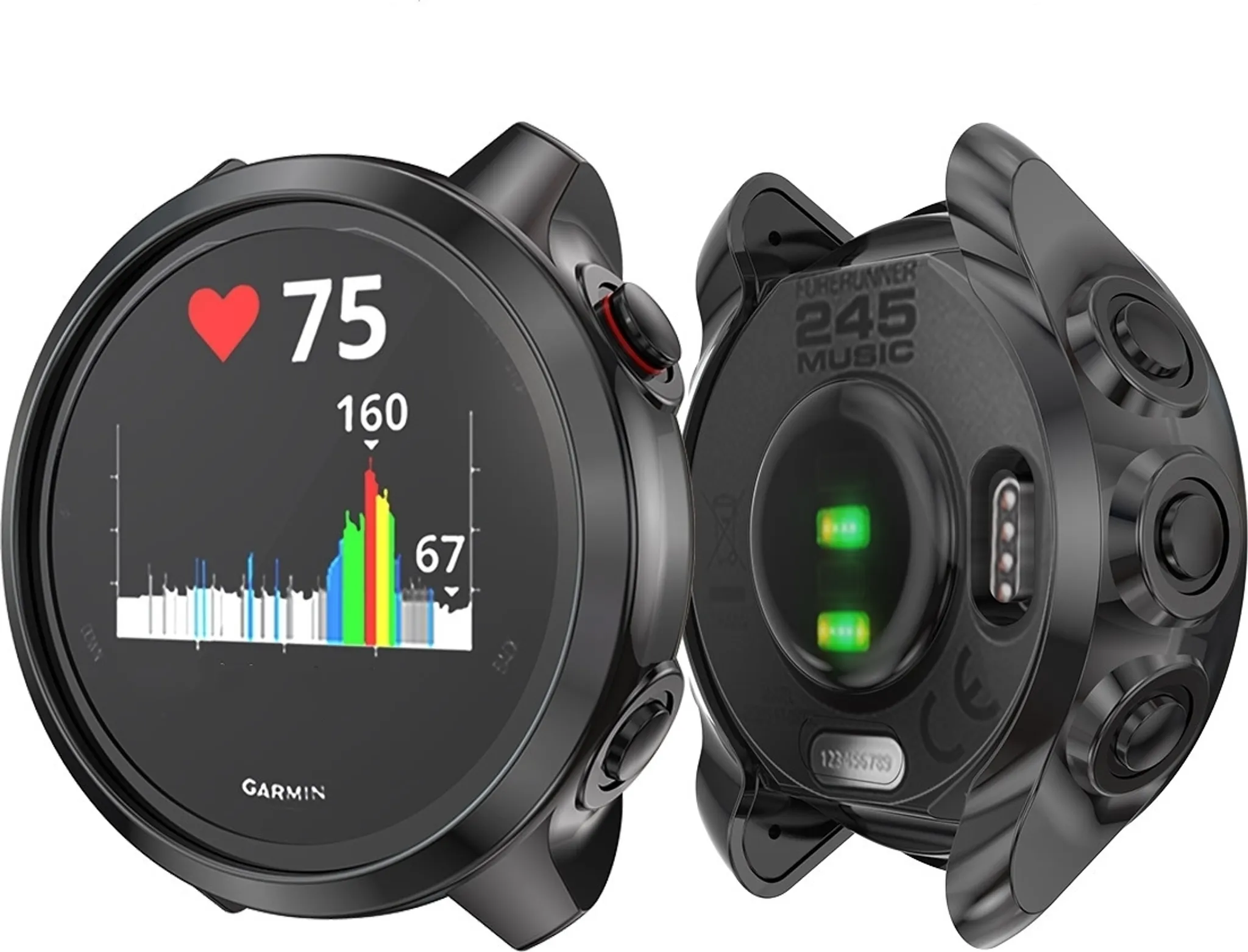 Kit Capa Case Para Garmin Forerunner 55 Fr55 + Pelicula De Vidro e