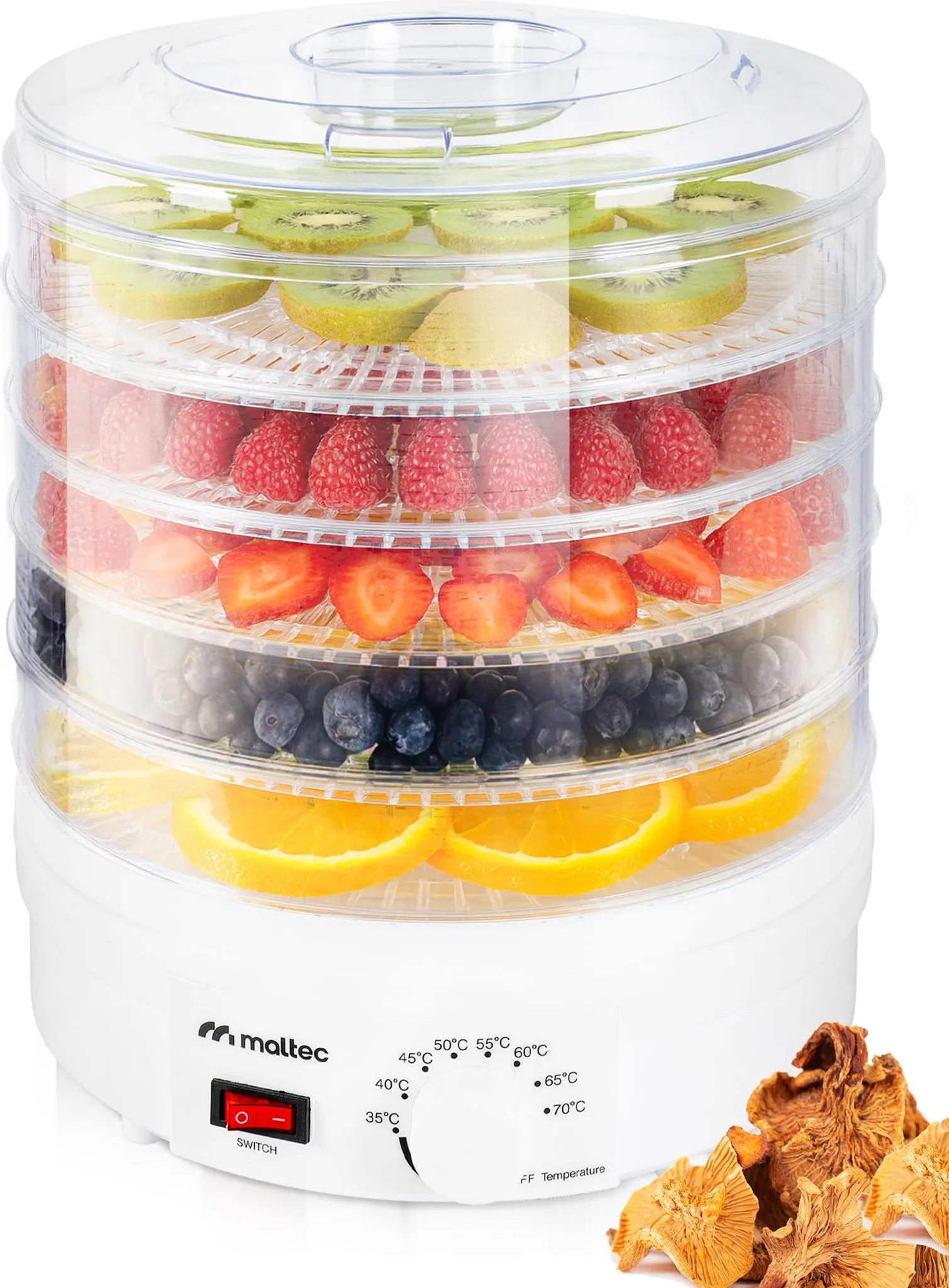 Essiccatore Per Alimenti Esperanza - 5 Contenitori Trasparenti, Modello EKD002 Bianco - Foto 9