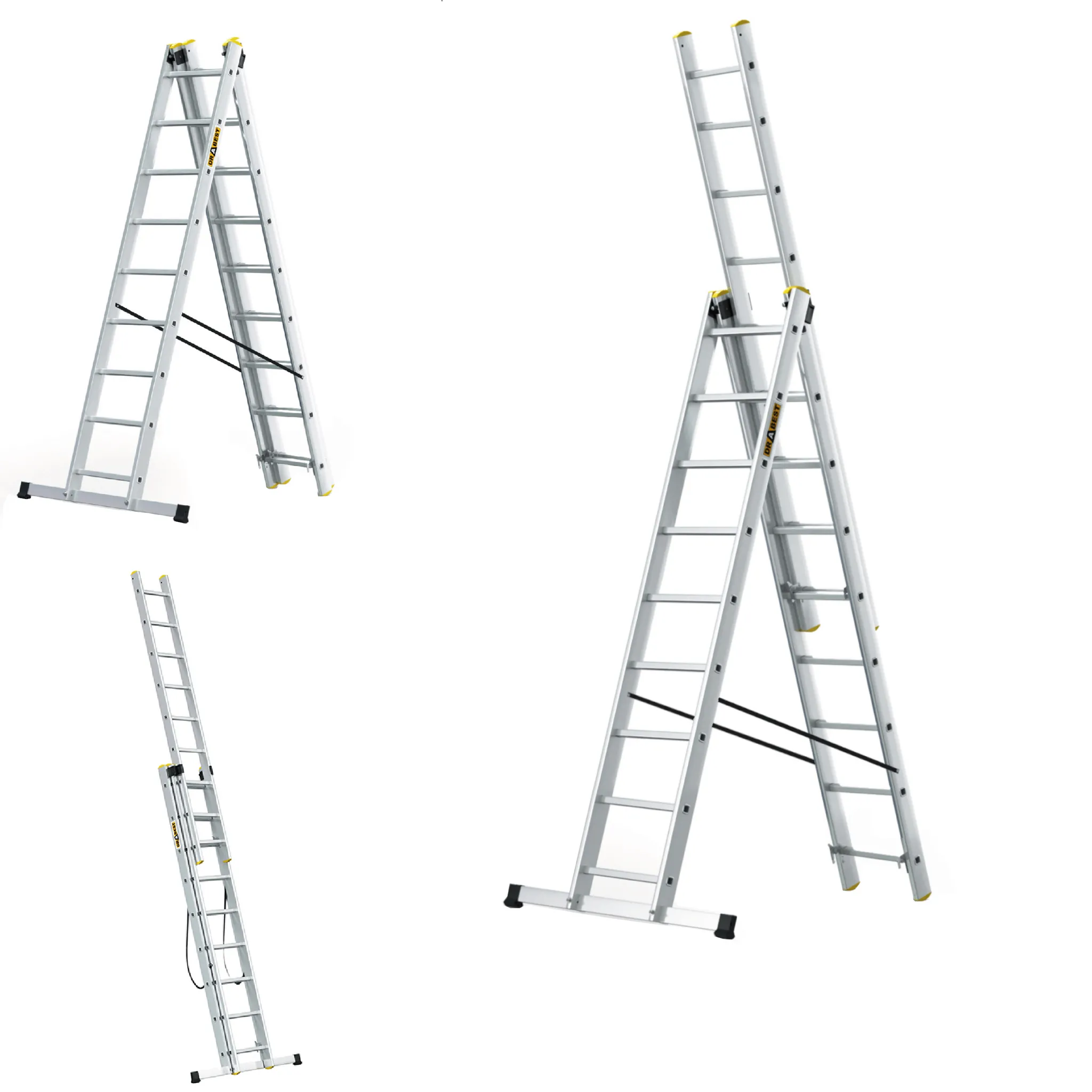 Aluminium Trittleiter Faltbar - 5 Stufen Haushaltsleiter Bis 150kg