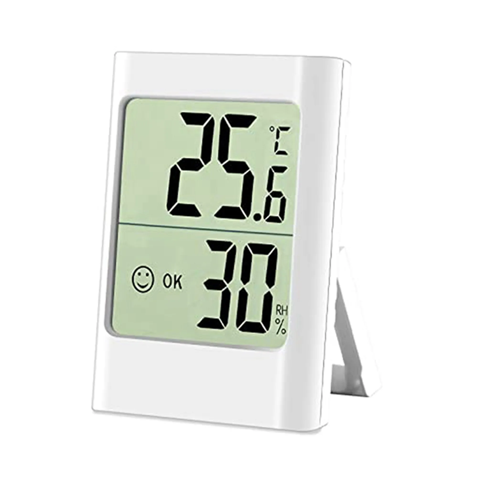 Kaufe Wandhängende Mini-Elektronikuhr, digitales Thermometer und  Hygrometer, Uhr, Luftfeuchtigkeitsmesser, Raumthermometer