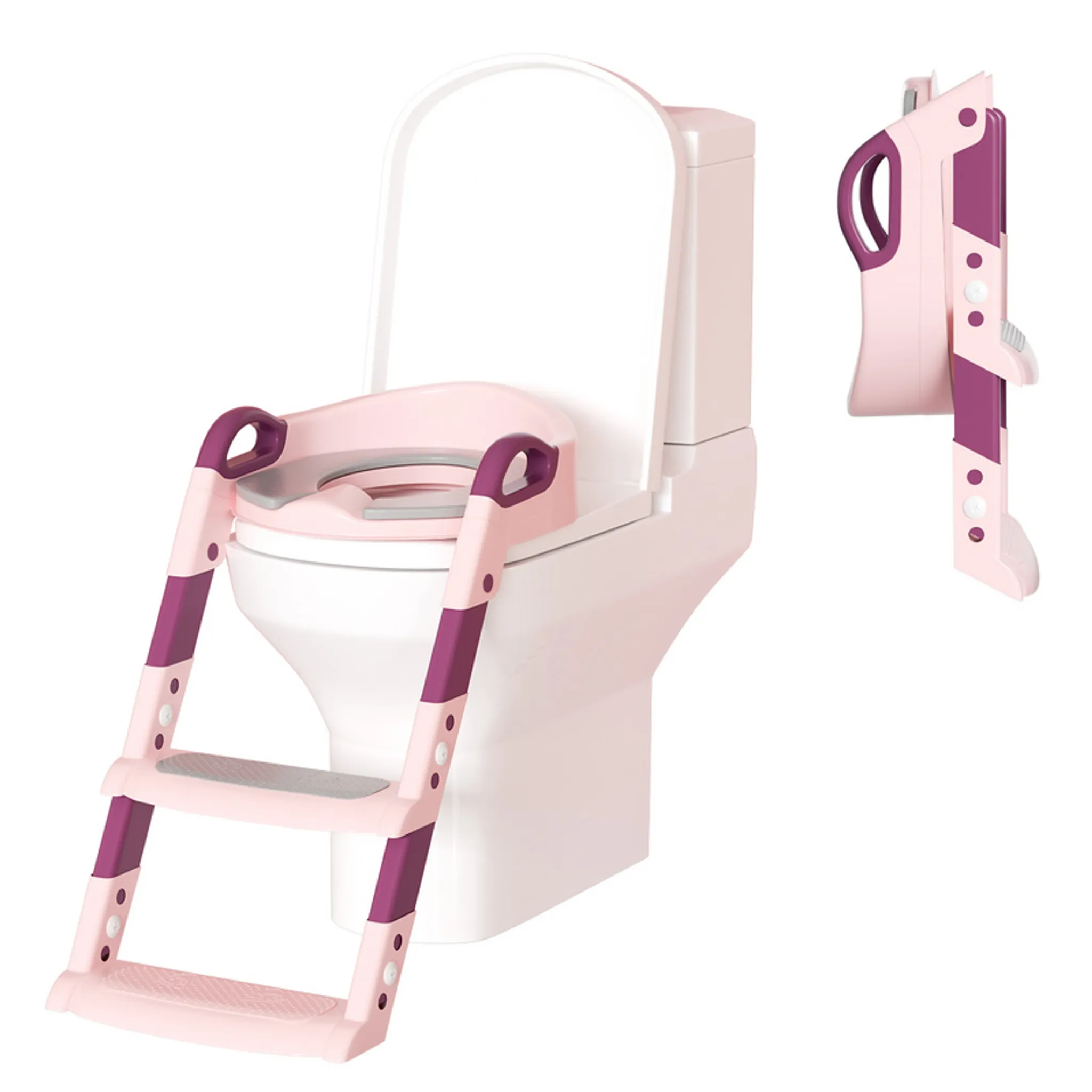Yakimz Toilettentrainer Töpfchentrainer WC Sitz Baby Töpfchen Toilettensitz  Kinder mit Treppe, Faltbar