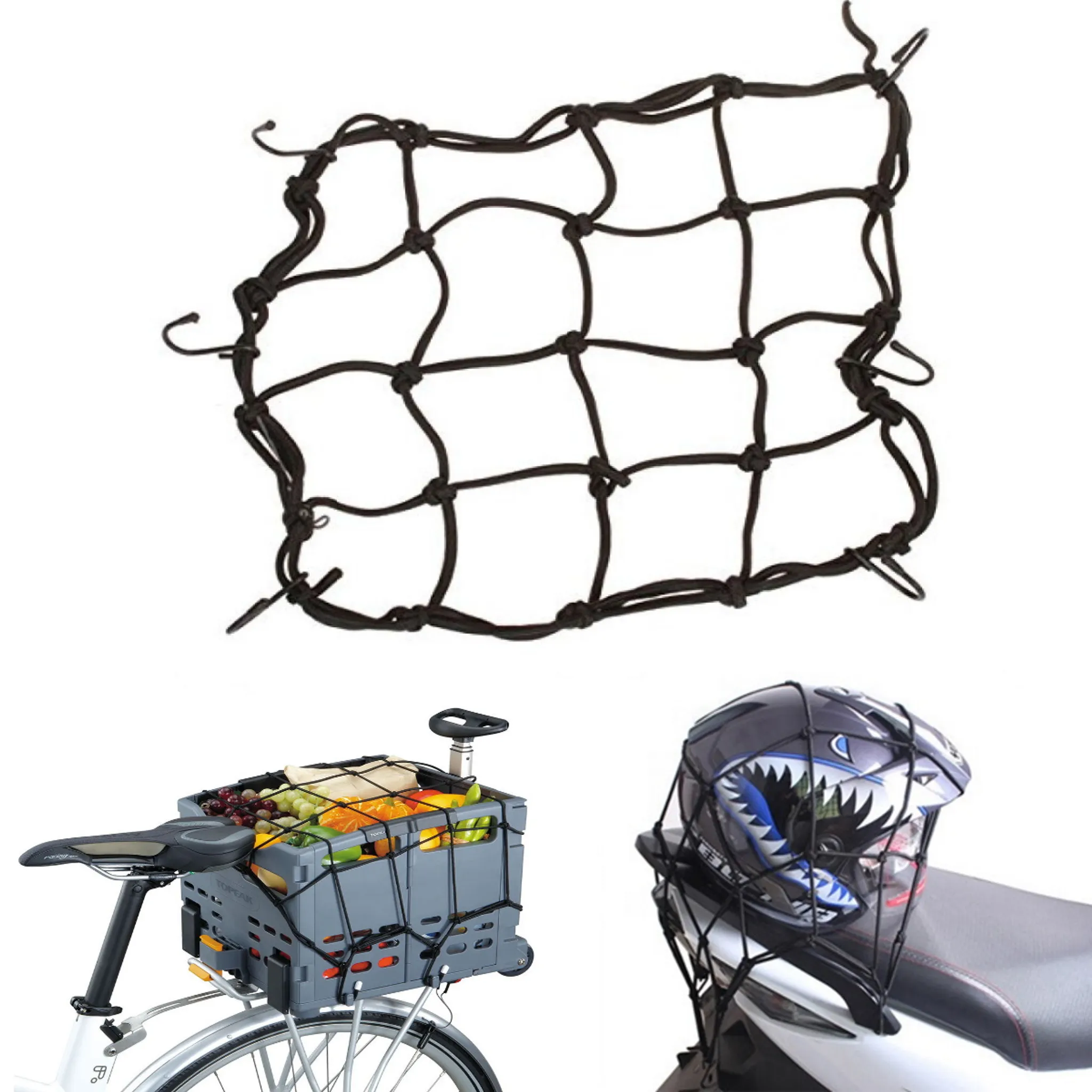 Fahrrad Korbabdeckung Wasserdicht & Gepäcknetz, Fahrradkorb