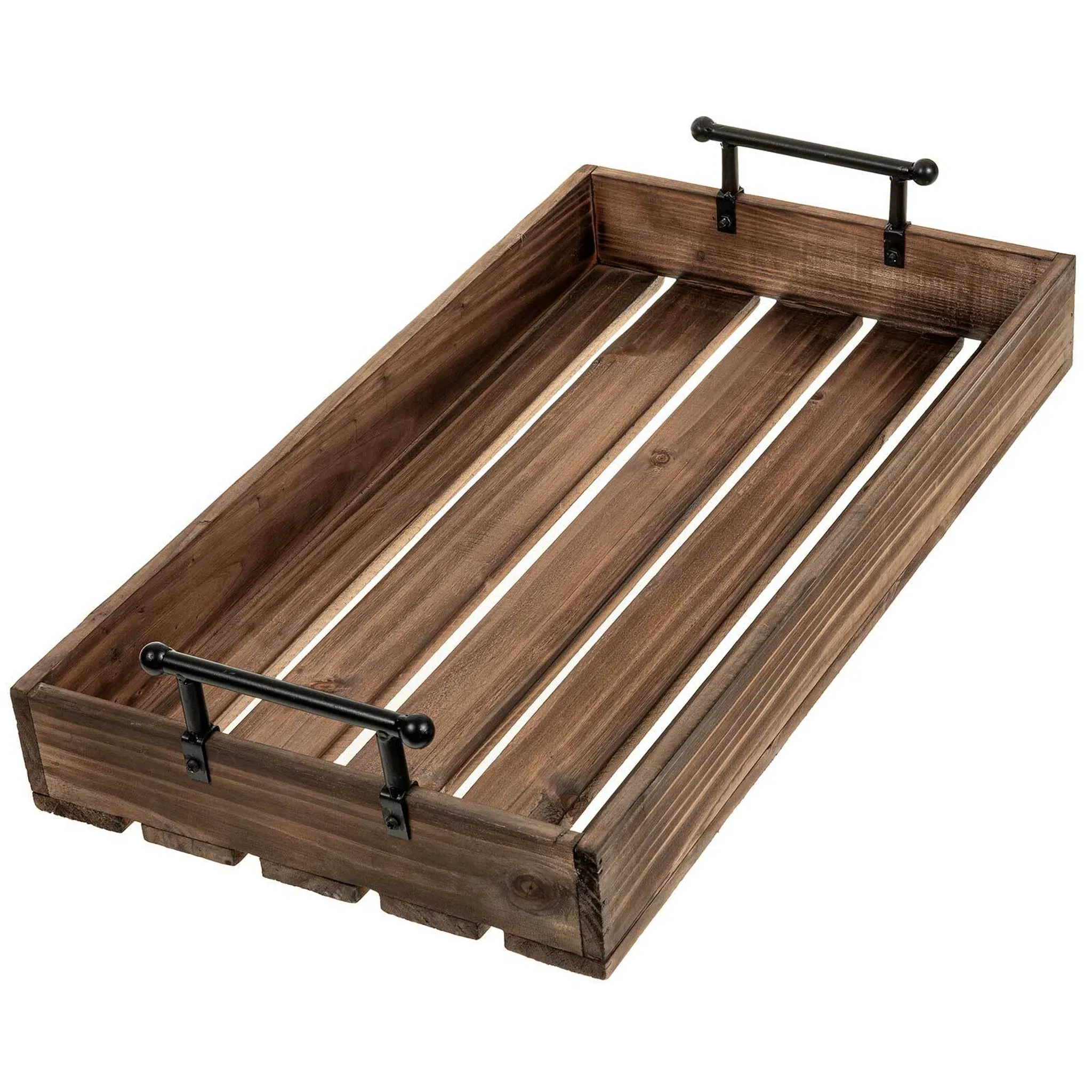 SIDCO Serviertablett Holz Tablett braun