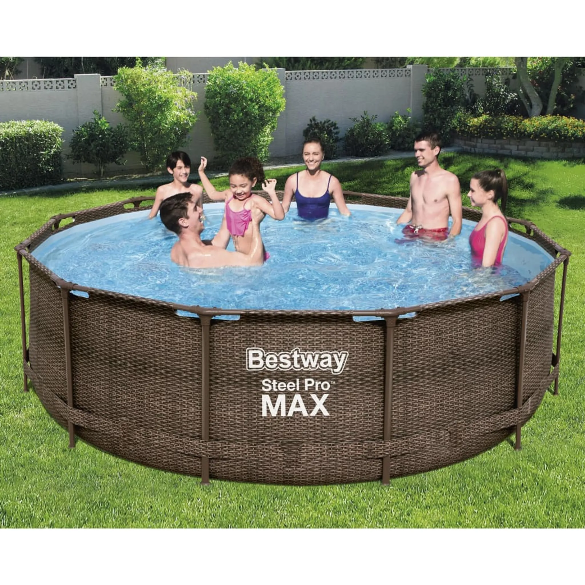 Rund Deluxe cm Steel MAX Pro 366x100 Duolm Swimmingpool-Set Series Bestway
