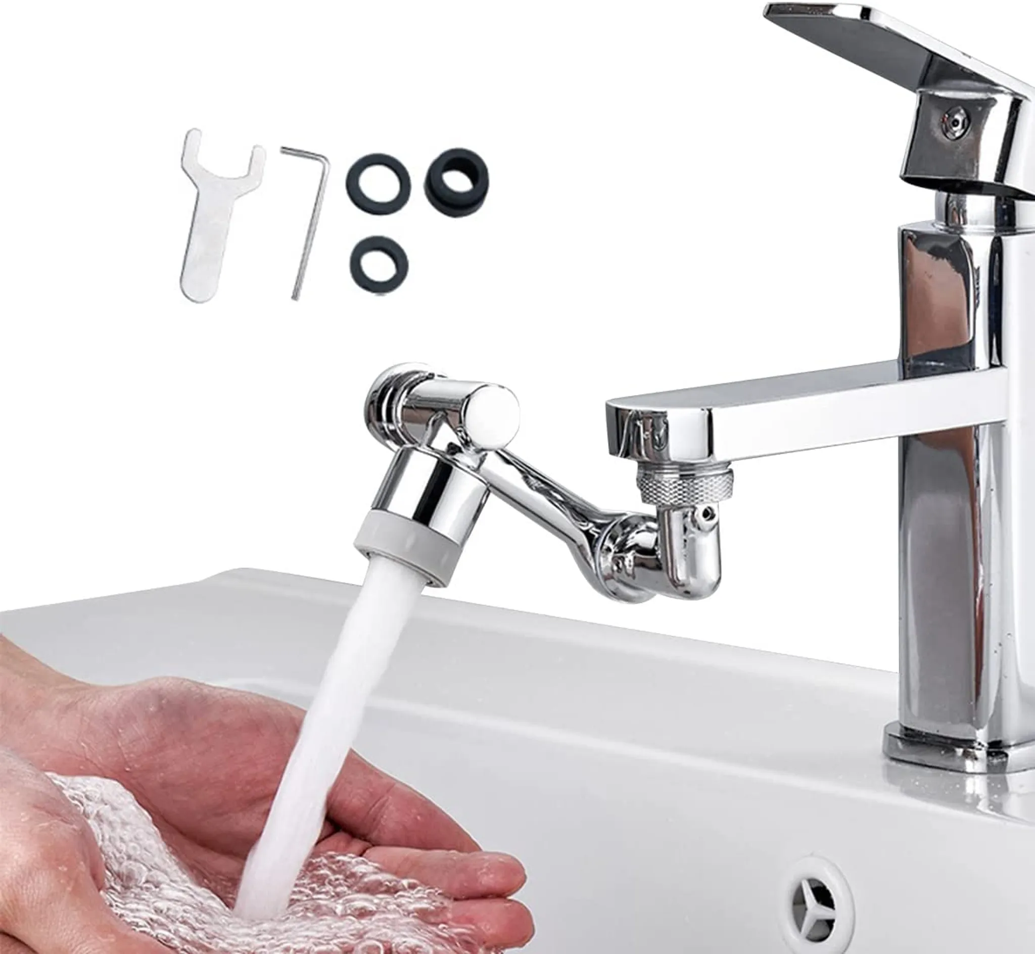 Universal 1080 ° Rotation Wasserhahn Belüfter Splash Filter Küche  Wasserhahn Verlängern Wasser Düse Wasserhahn Adapter Wasserhähne Bubbler –  zu