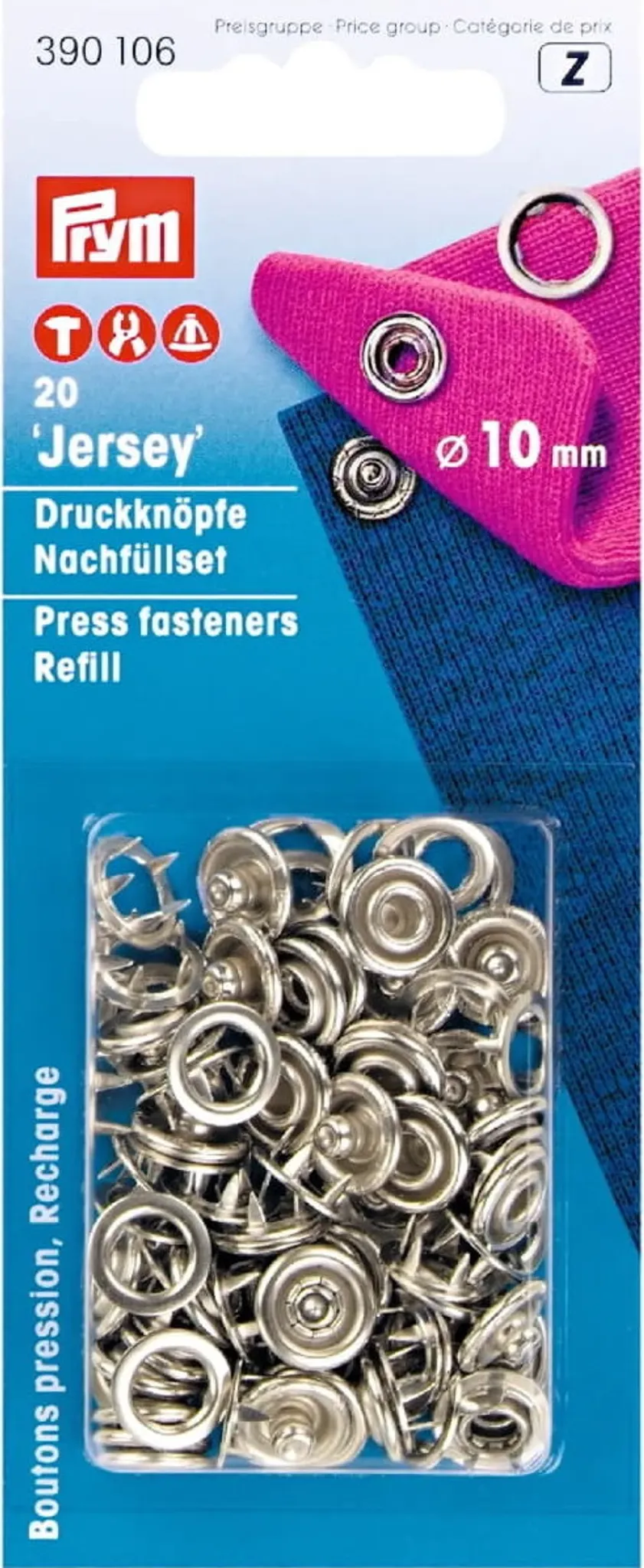 Prym Bottoni in plastica Nera da 11 mm (6 Pezzi), 14 x 6 x 1 cm