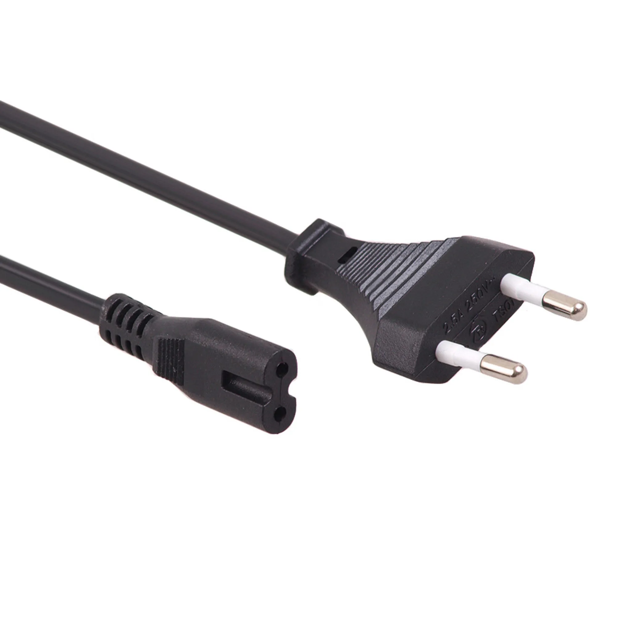 100 Stück Euro Netzkabel Stromkabel 2 Pin Kabel 150 cm für PC Notebooks Netzteil 