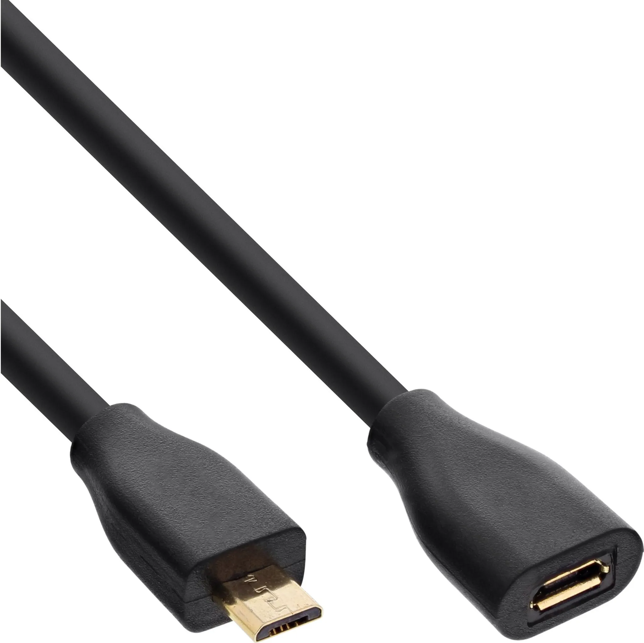 InLine Prolunga USB 2.0 2m USB 2.0 St/Bu Tipo A Contatti Placcati Oro Nero 2m 2 M Usb 20 Cavo Usb 10122398