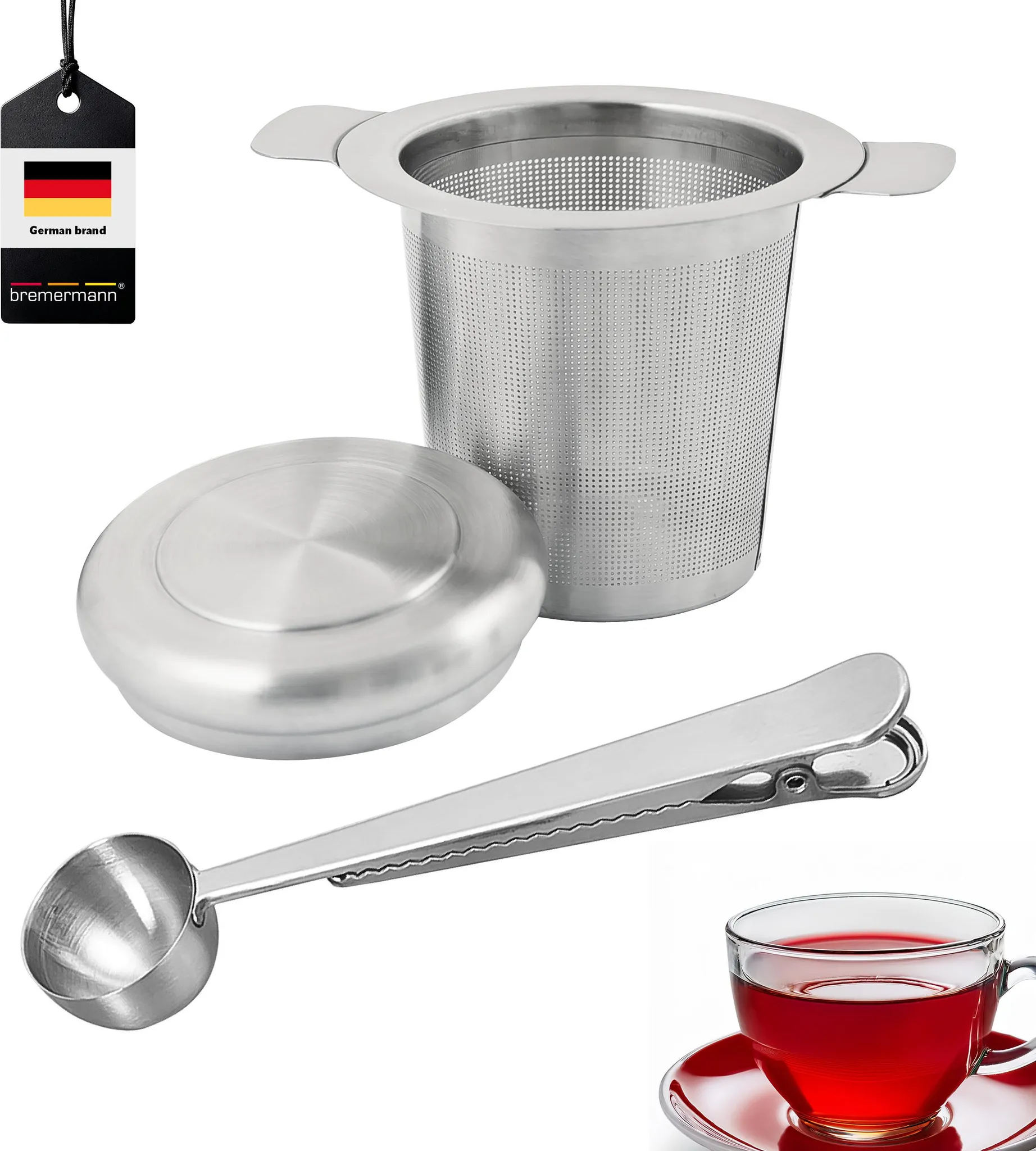 Cucchiaio Per Caffè Con Clip In Acciaio Inox – Dosatore E Fermasacco, Confezione Da 2 - 4