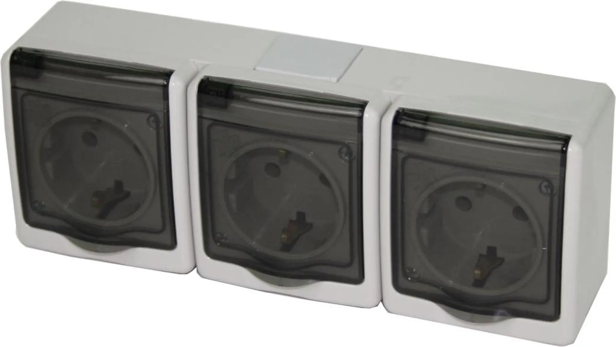 ELEKTRO-PLAST HERMES Da Parete 1 Scomparto Semplice Presa Elettrica Ip44 Resistente All Acqua Esterno Antracite Grigio 95423067