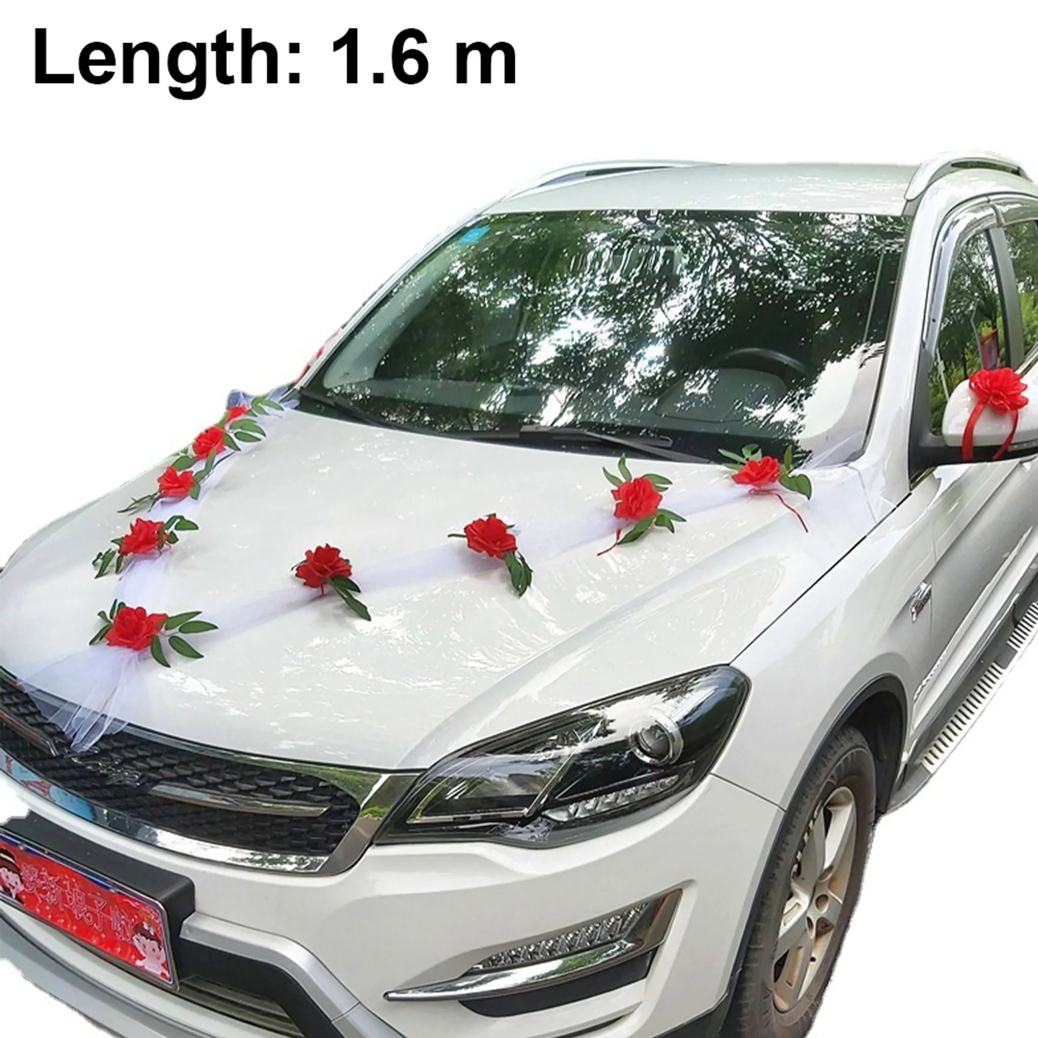DER KLASSIKER Auto-schmuck 100% fertige Dekoration Braut Paar Rose