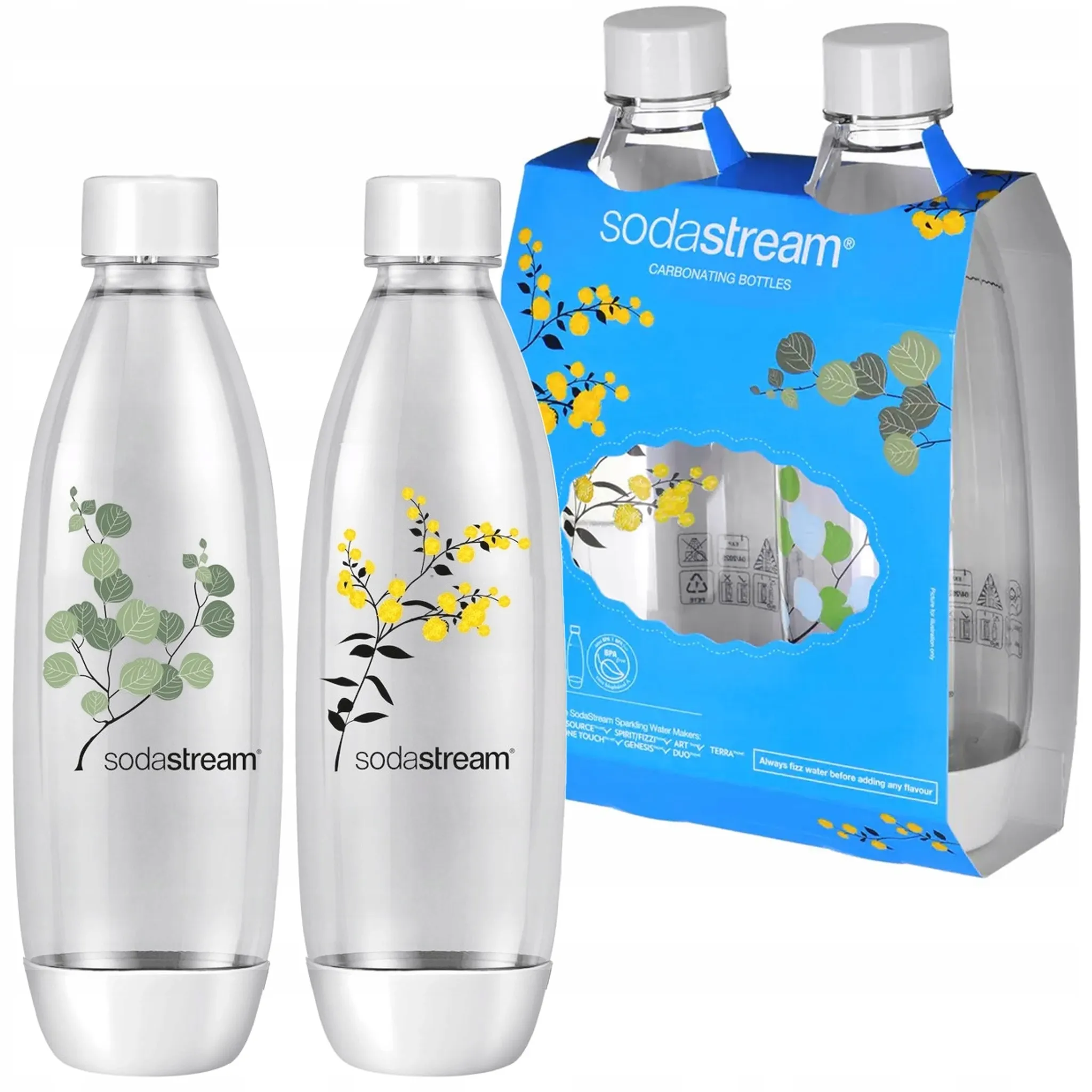 Sodastream Fuse Floral Design 1L Flaschen