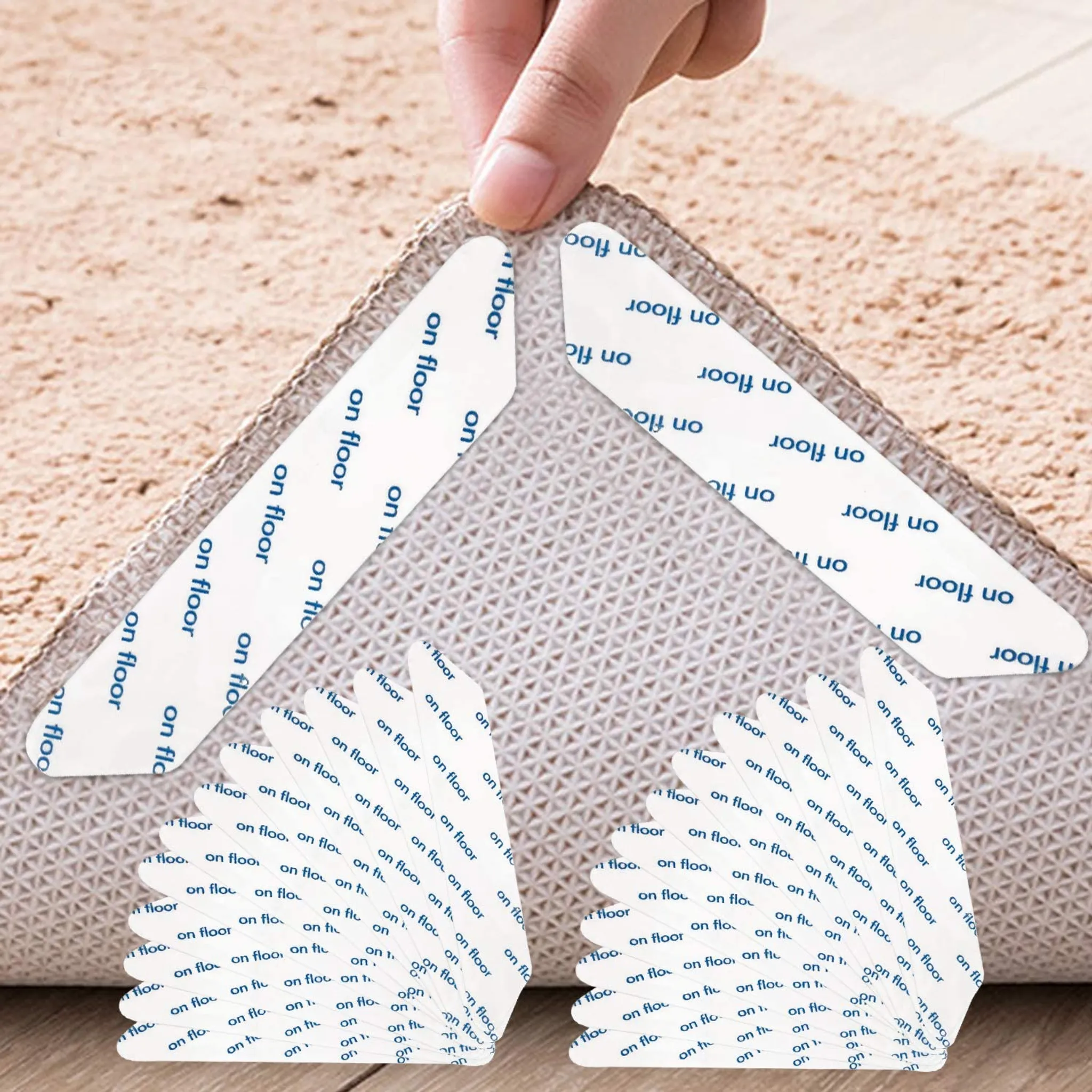 8x Anti Rutsch Teppich Ecken Matte Antirutschmatte Teppich Stopper Waschbar  Pads