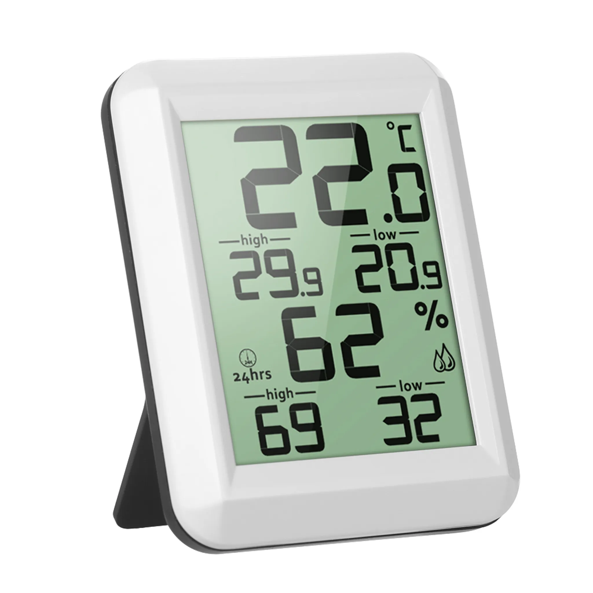 Digitales Mini Thermo Hygrometer 2 Stück Innen Thermometer Hygrometer Digital Temperatur und Feuchtigkeitsmesser Luftfeuchtigkeitsmessgerät mit Klima Monitor für Raumklimakontrolle Raum Zimmer Büro 
