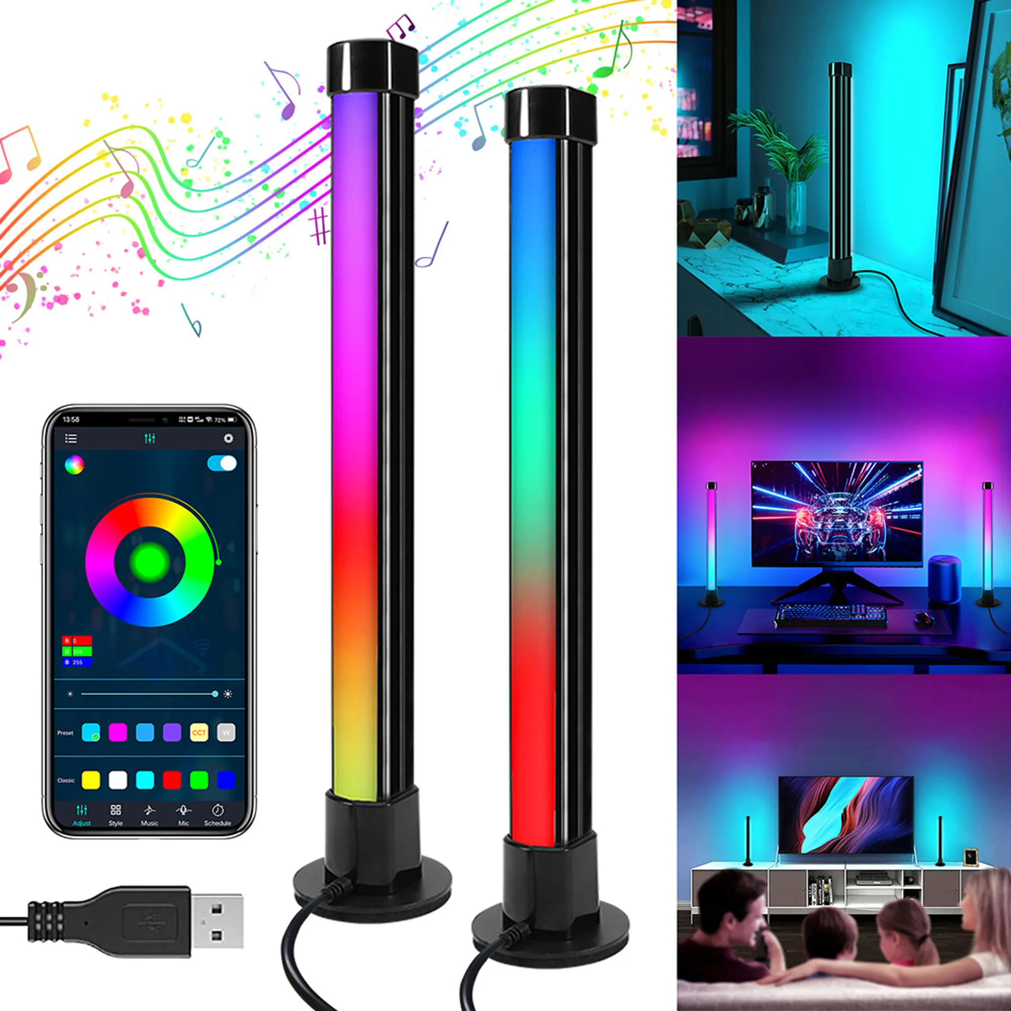 Govee RGBIC LED TV Lightbar (45-70, App, Alexa) für 46,99€…