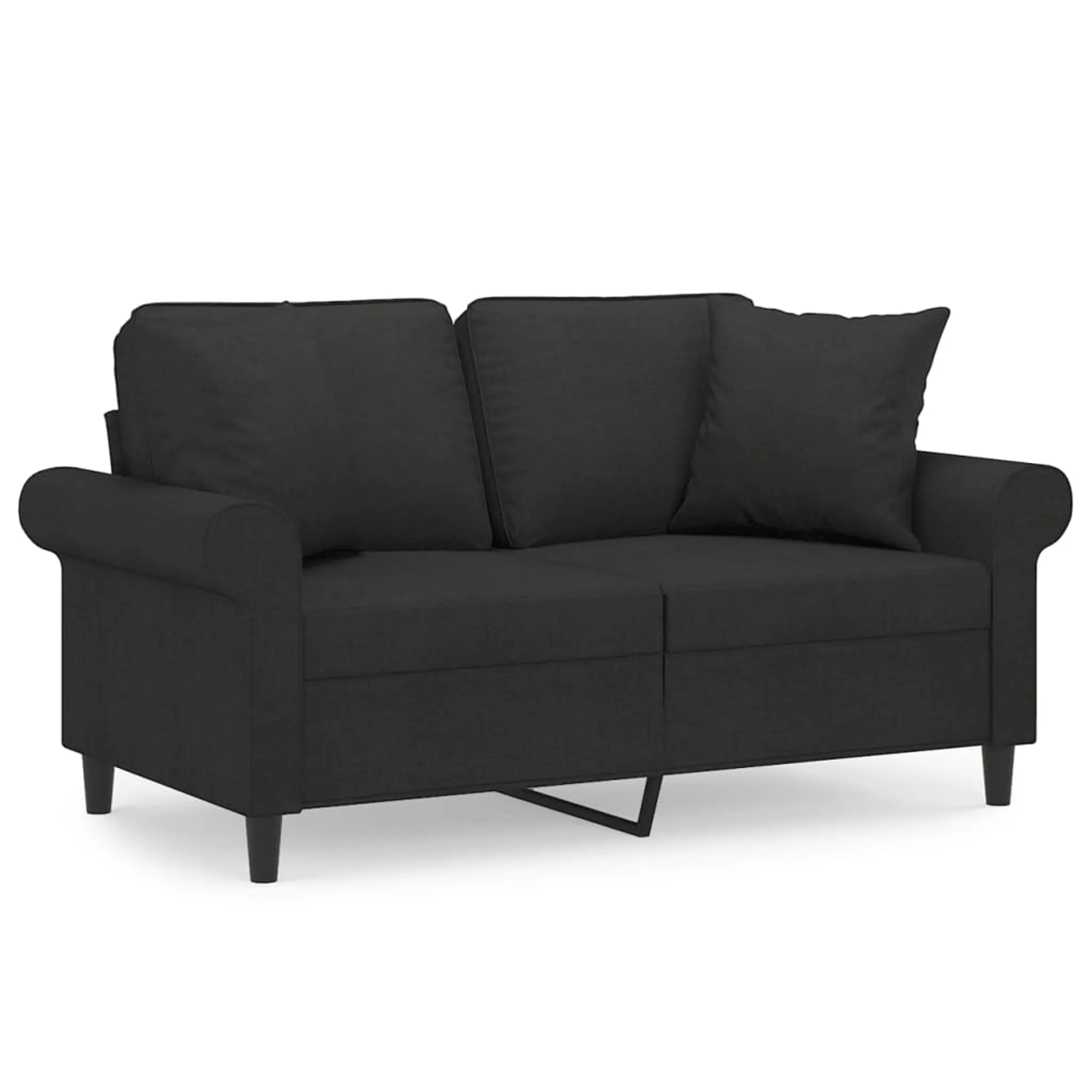 Wieg Imitatie schelp vidaXL 2-Sitzer-Sofa mit Kissen Schwarz 120 | Kaufland.de