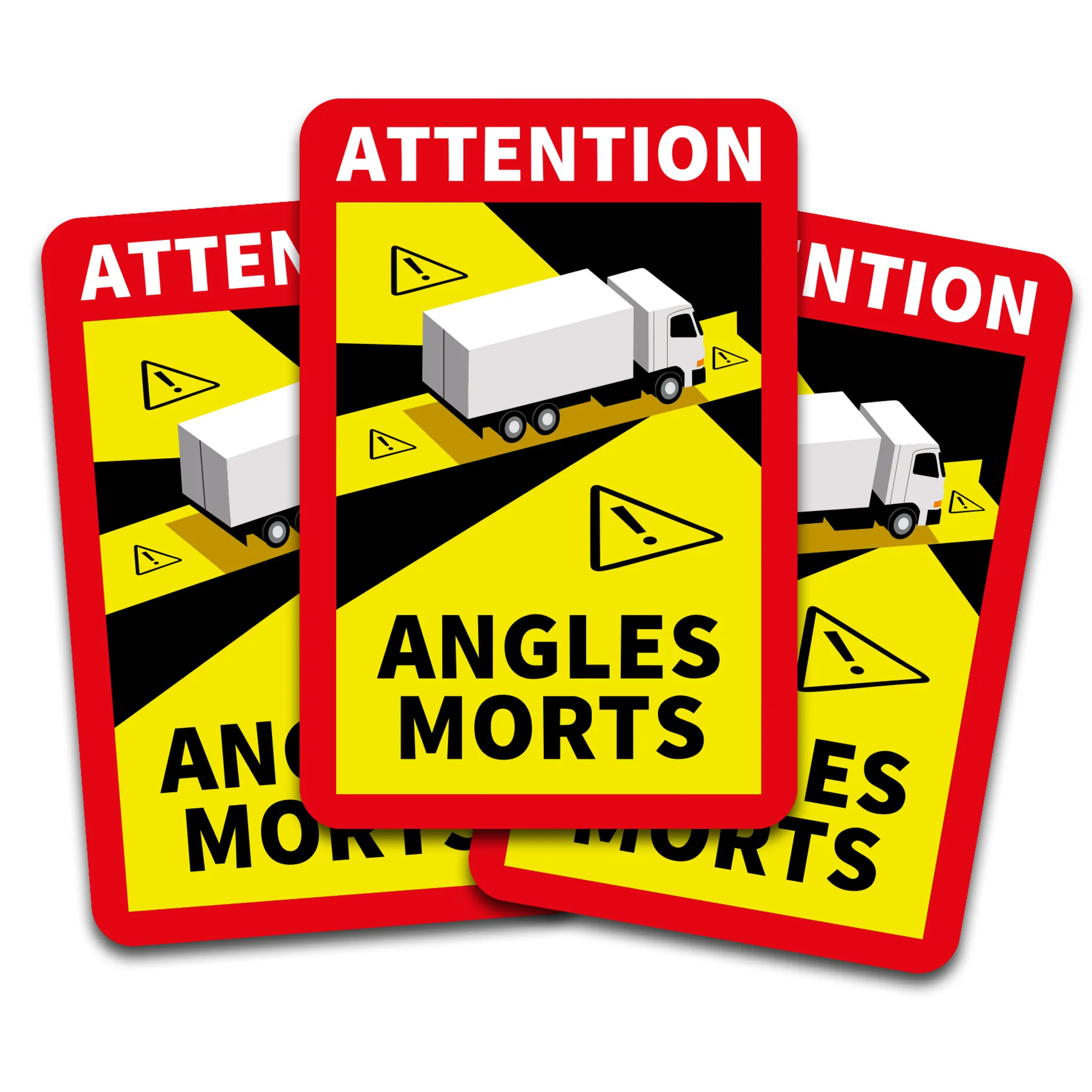 Magnetaufkleber Attention Angles Morts! LKW - PAT Europe
