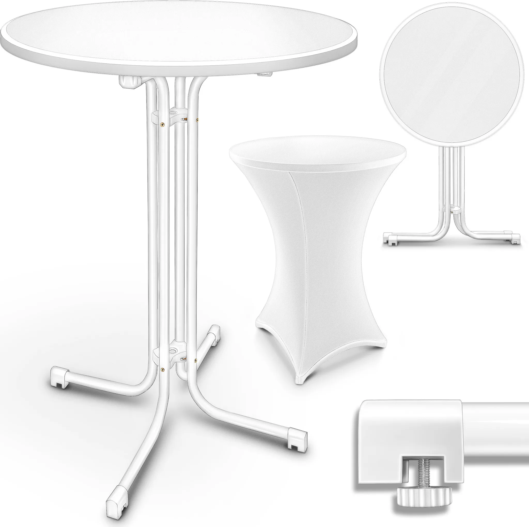 Set da Bistrot 3 pz in Plastica Bianco