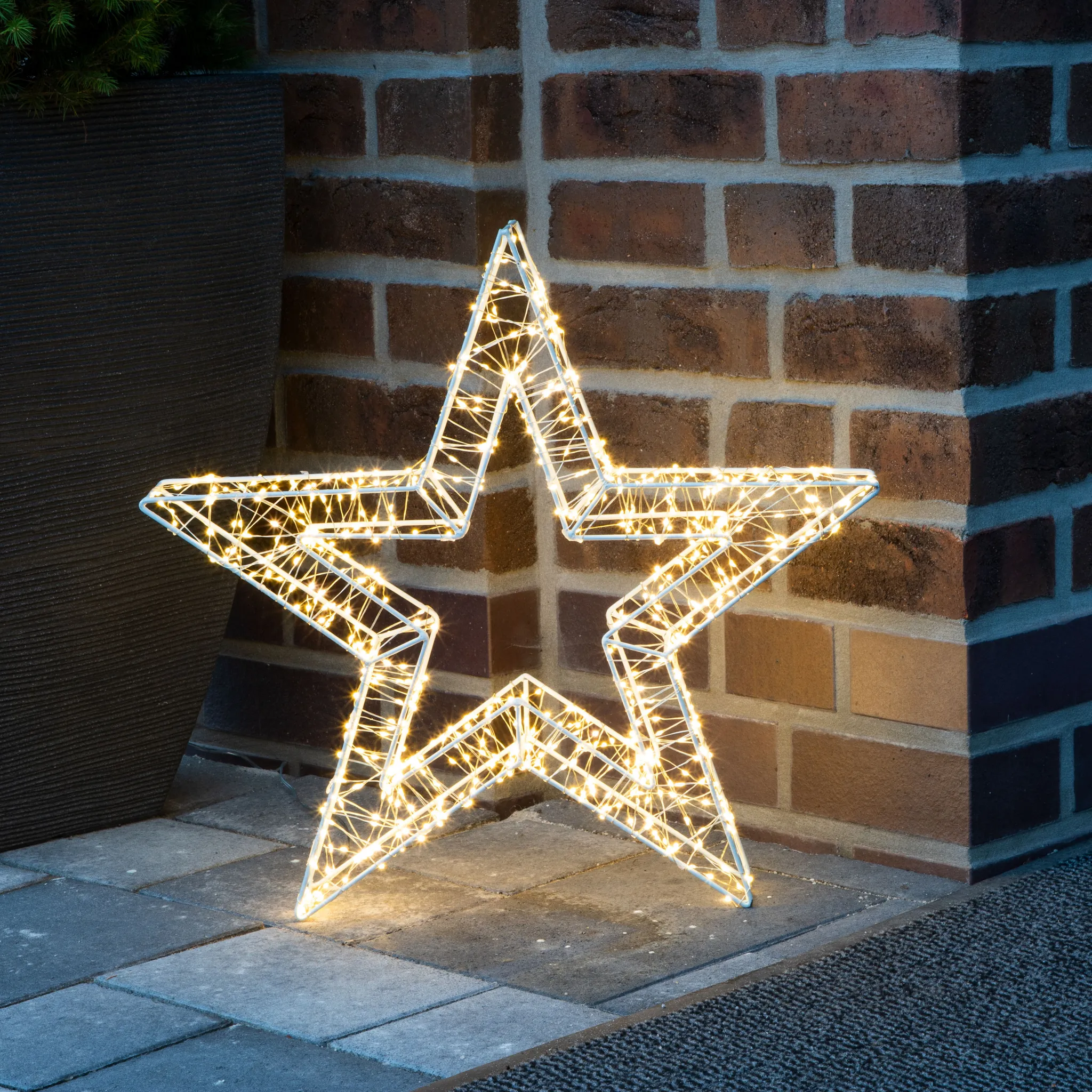 Metall Weihnachtsstern 52 cm beleuchtet - 800 LED - Garten