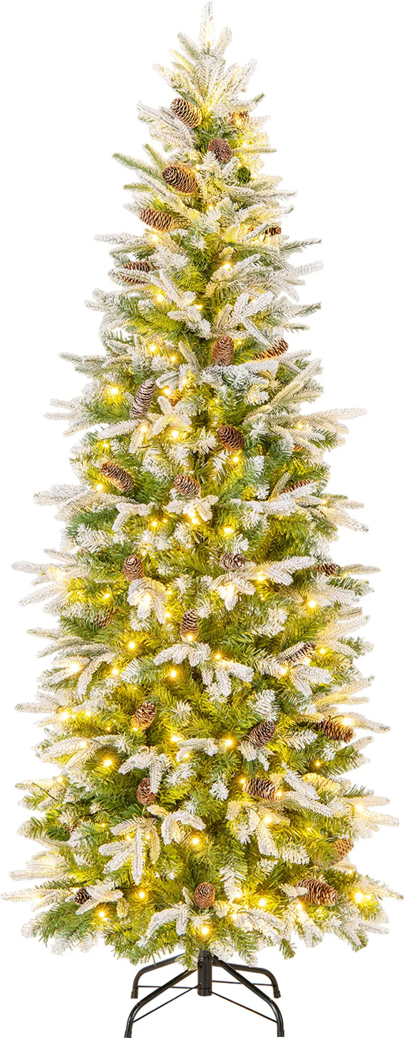 Mini albero di Natale con illuminazione a LED, 28 cm, argento