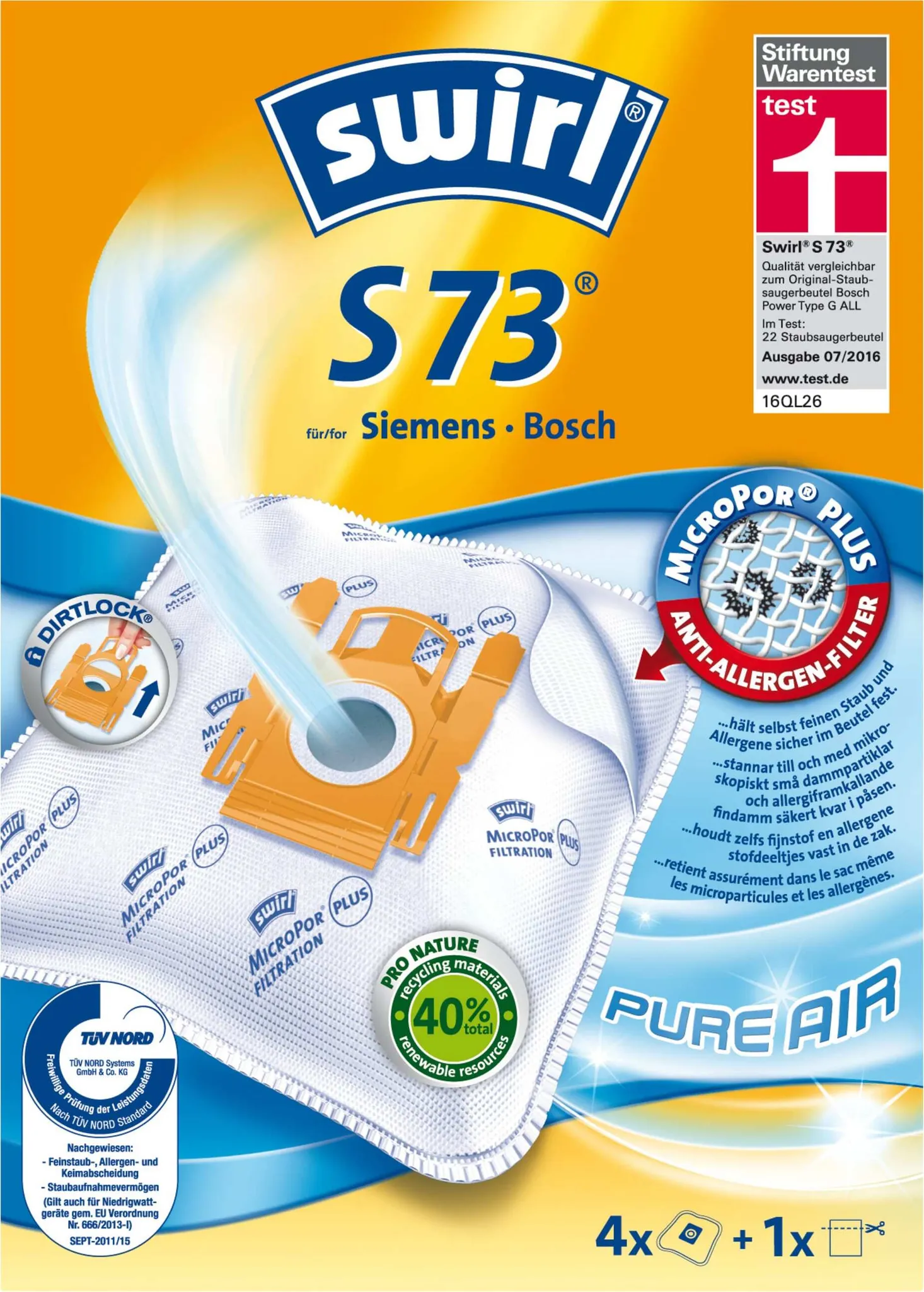 20x Staubsaugerbeutel Kompatibel Mit Swirl X351 / X651, Hoover Freespace, Sprint, Flash – Typ HO 3