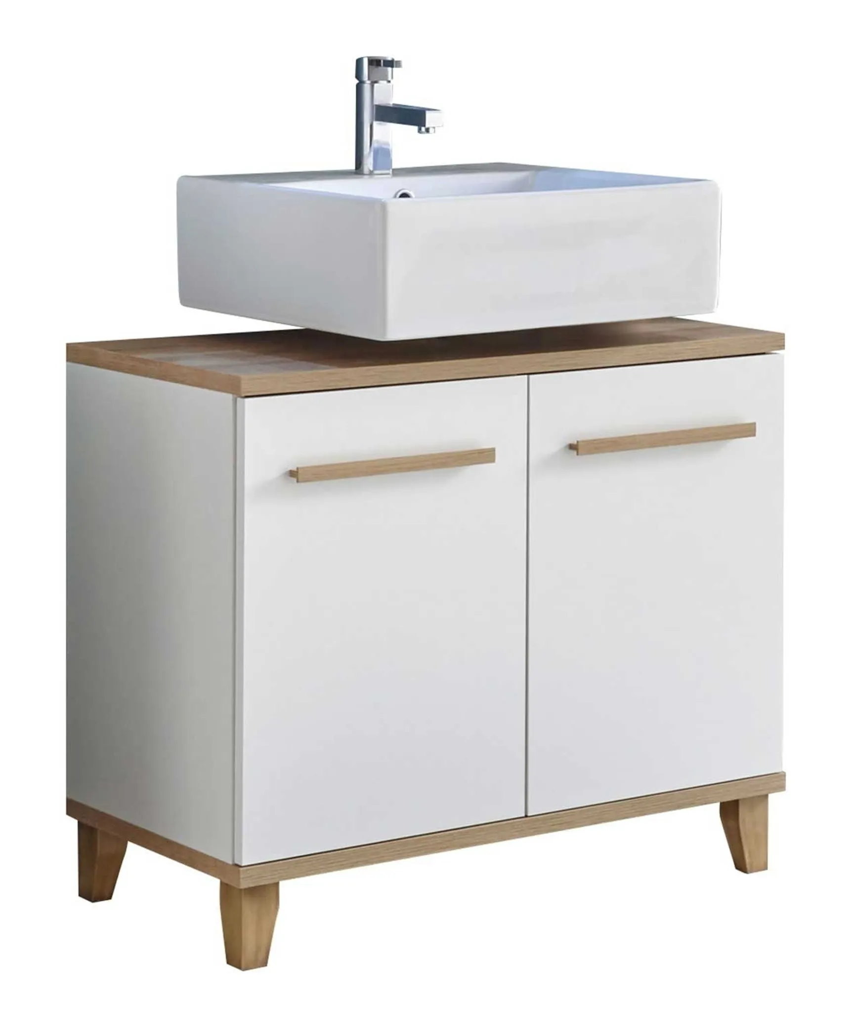 Waschbeckenunterschrank - Weiß matt - 80 x 68 | Waschbeckenunterschränke
