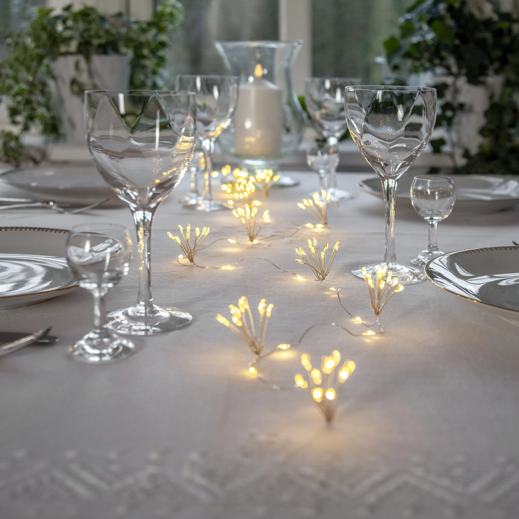 LED Lichterkette Dew Drop Blume - 120 | Weihnachtsdörfer