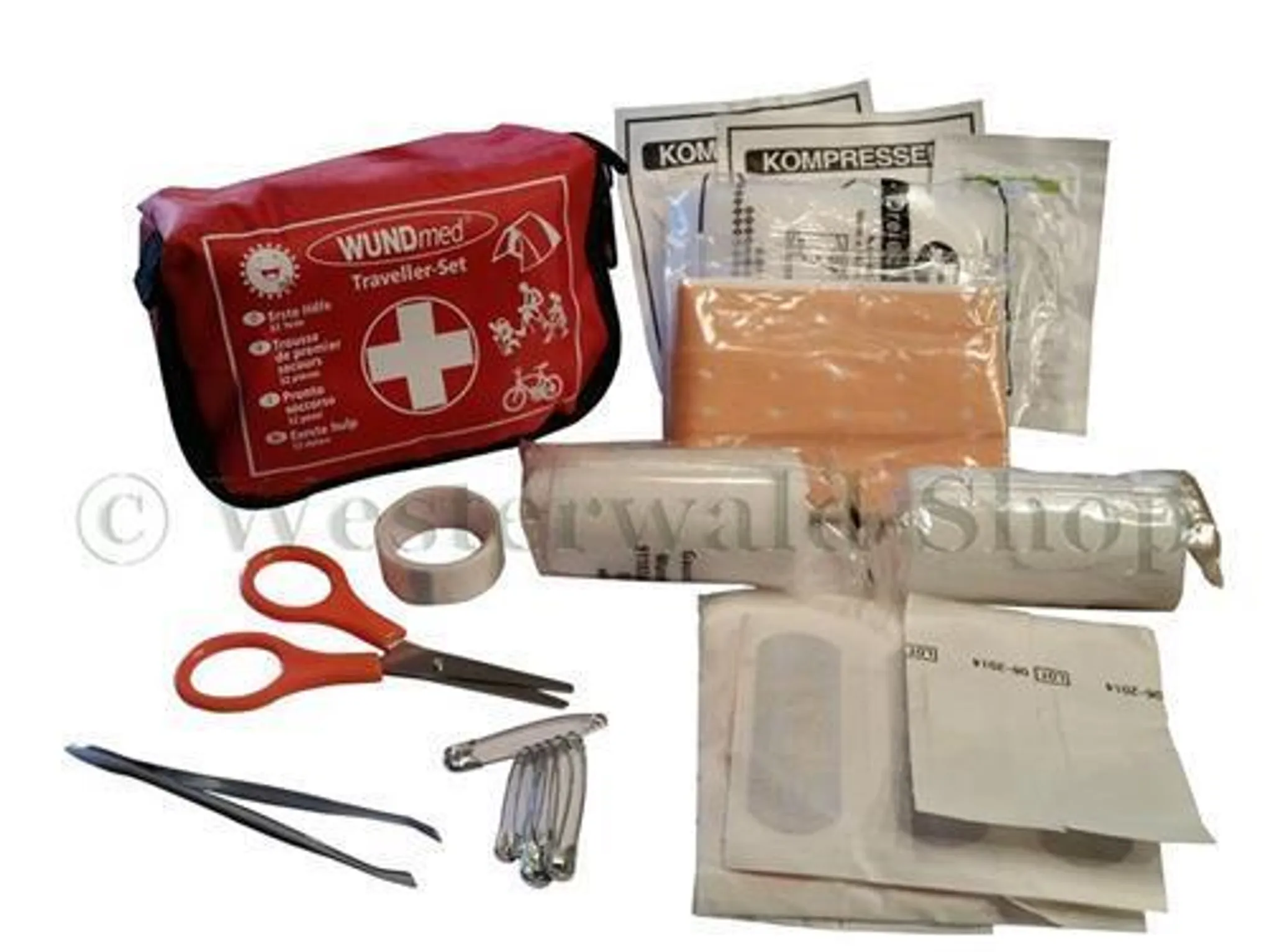 Kalff Erste-Hilfe-Set First Aid Kit Tasche für unterwegs Fahrrad