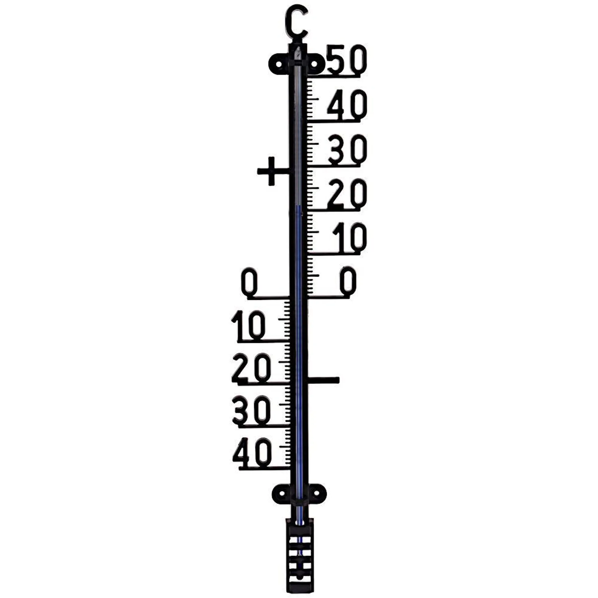 TFA Dostmann Außenthermometer (Anzeige: Analog, Höhe: 27,5 cm, Metall,  Schwarz)
