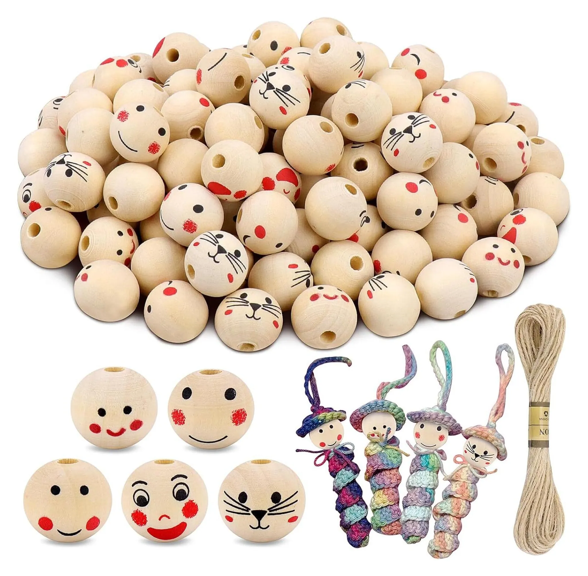 3000 Bunte Holzperlen 3 Mm – Runde Mini-Perlen Mit Loch Für Schmuck, Armbänder, DIY-Bastelprojekte
