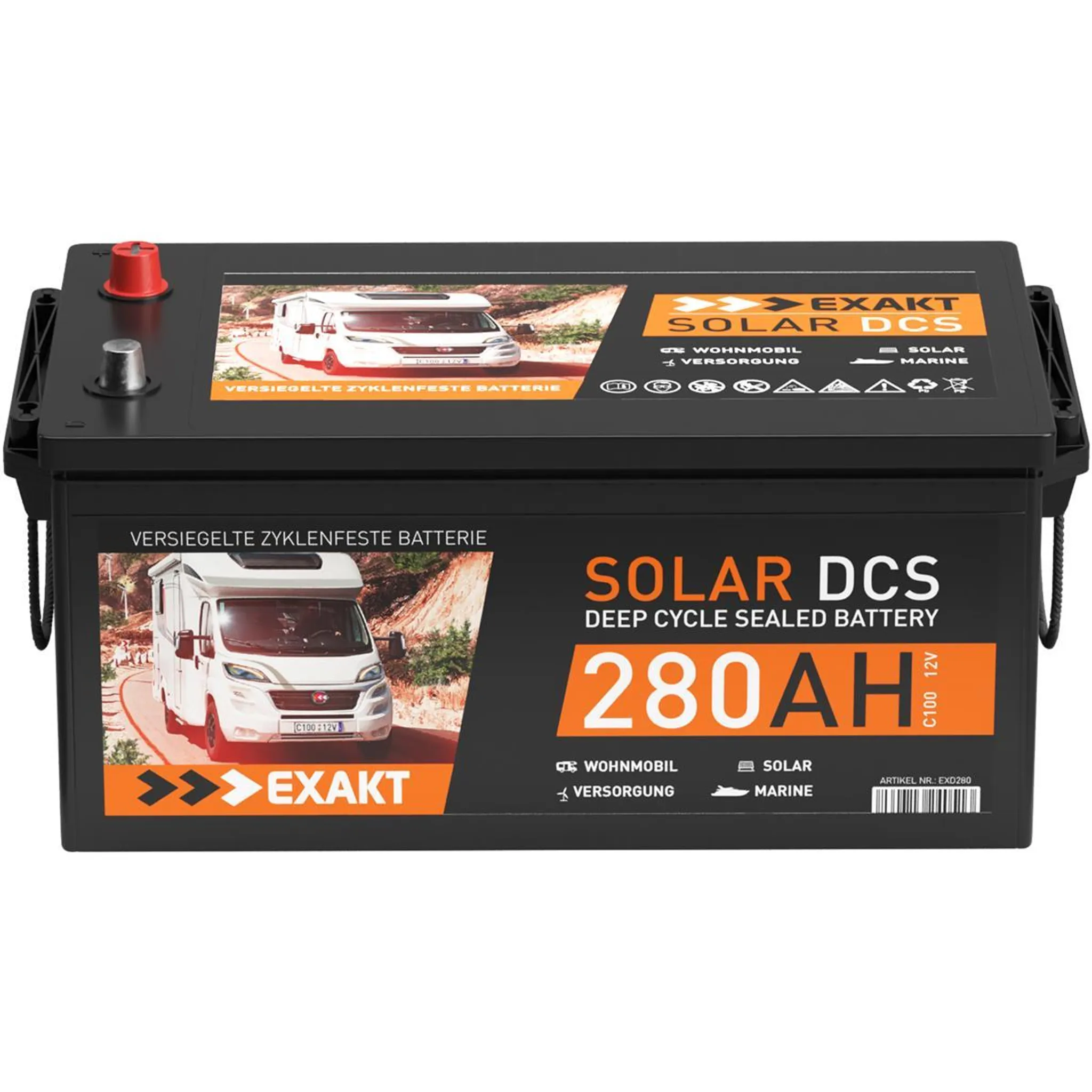 2x Solar Batterie 100AH 12V 24V AGM GEL Batterie Wohnmobil Boot Versorgung  200AH