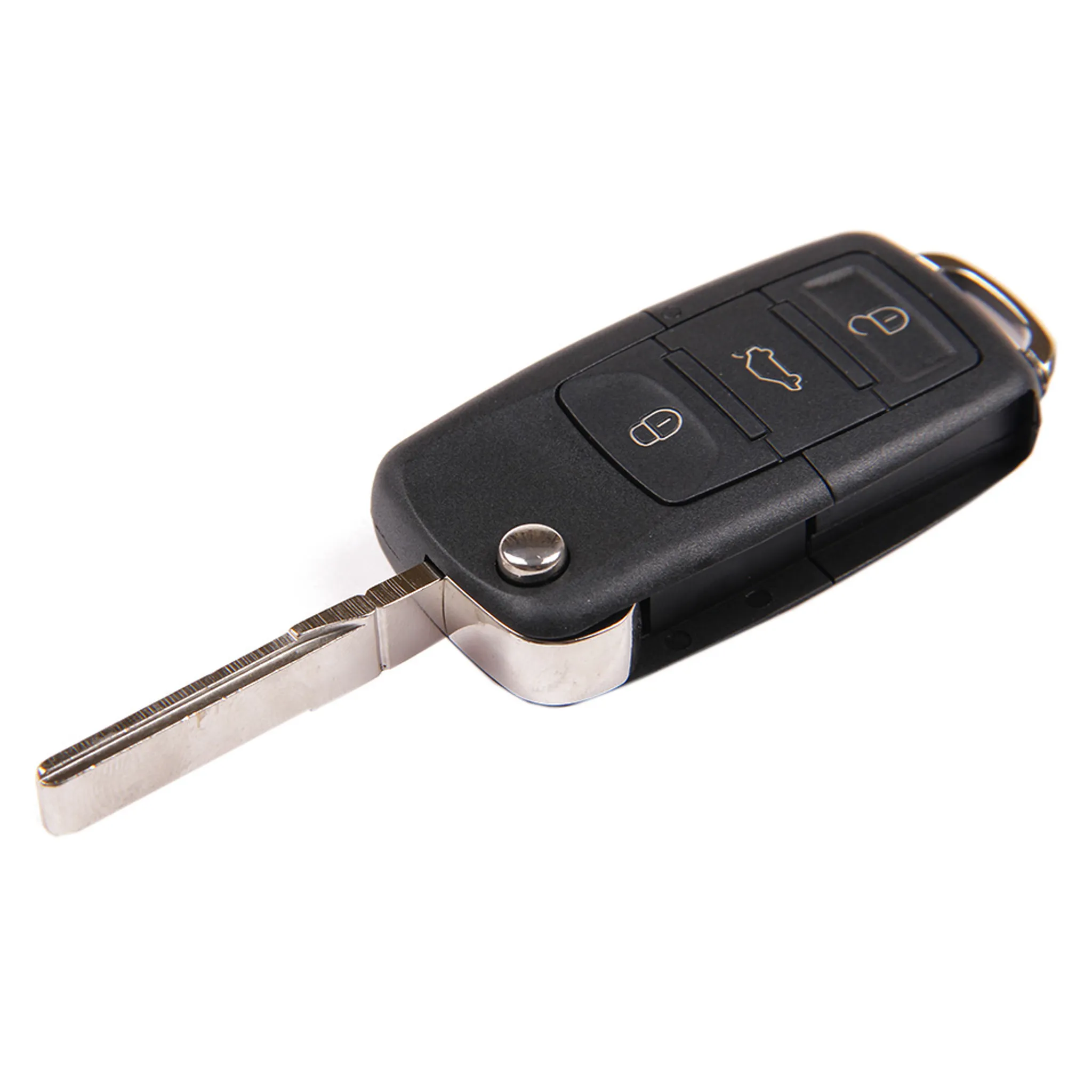 Schlüssel Klappschlüssel Gehäuse Hülle + Schlüsselrohling für VW Seat Skoda  